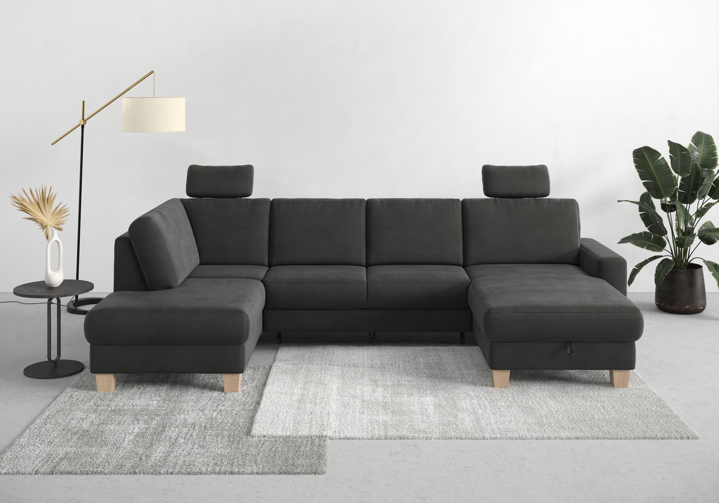 Home affaire Wohnlandschaft "Summer U-Form" mit oder ohne Bettfunktion und günstig online kaufen