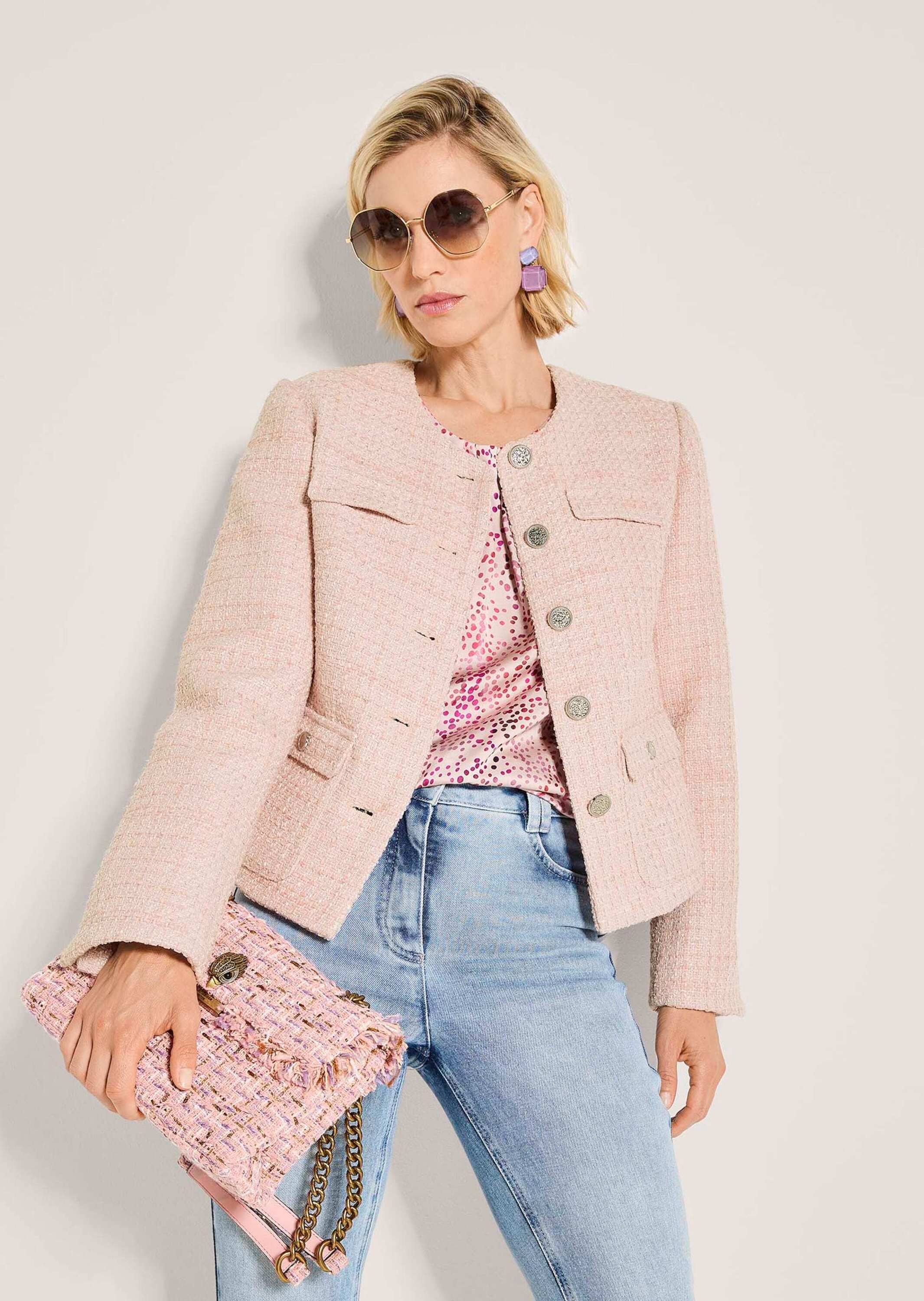 MADELEINE Jackenblazer »Blazer Bouclé-Blazer mit Glanzakzenten« Bouclé