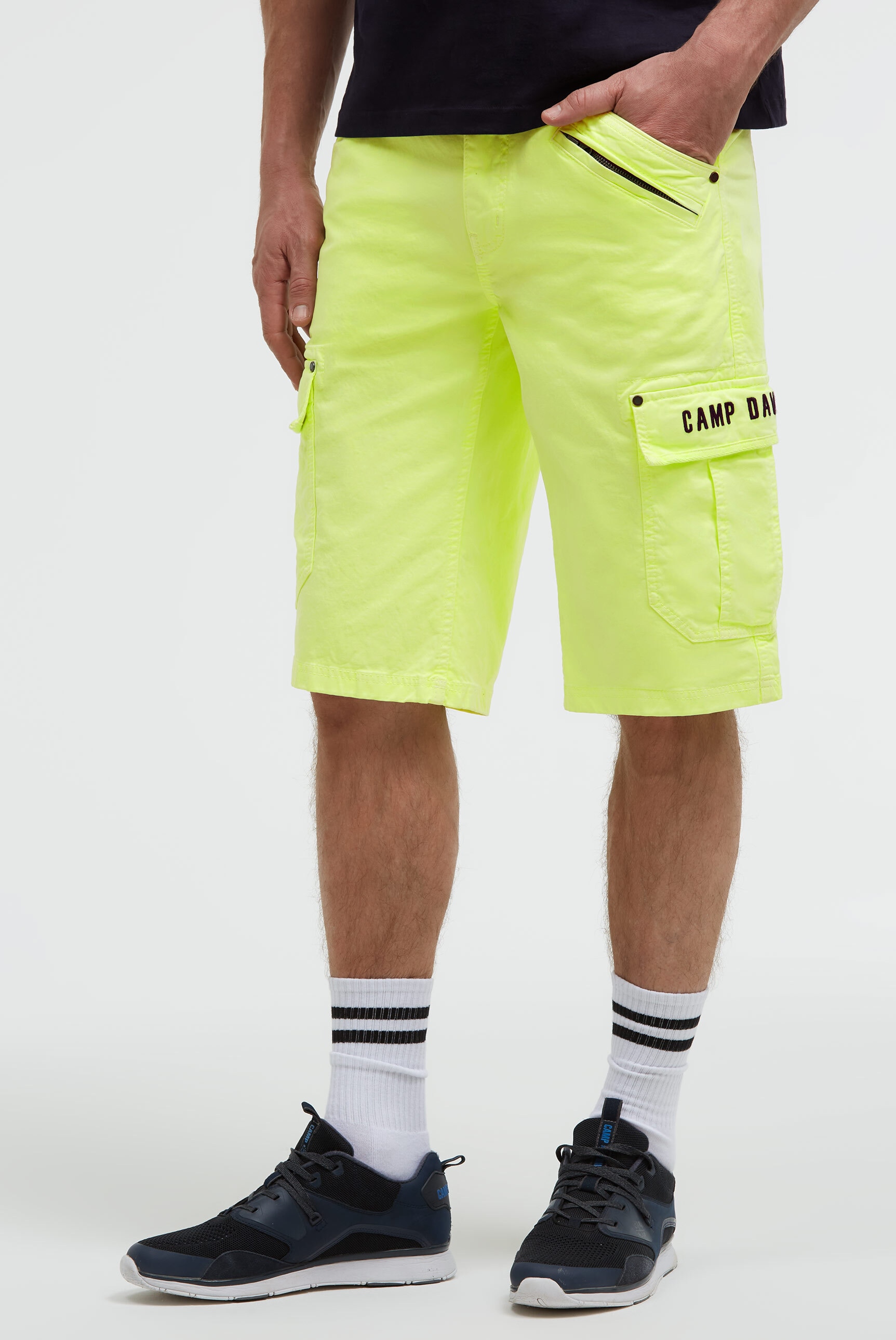 CAMP DAVID Shorts mit Vintage-Waschung günstig online kaufen