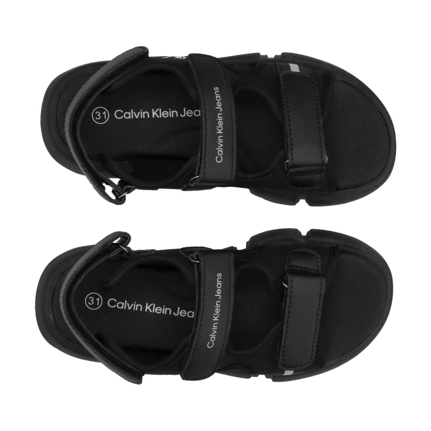 Calvin Klein Jeans Sandale, Trekkingschuh, Outdoorsandale, Klettschuh mit Klettverschluss