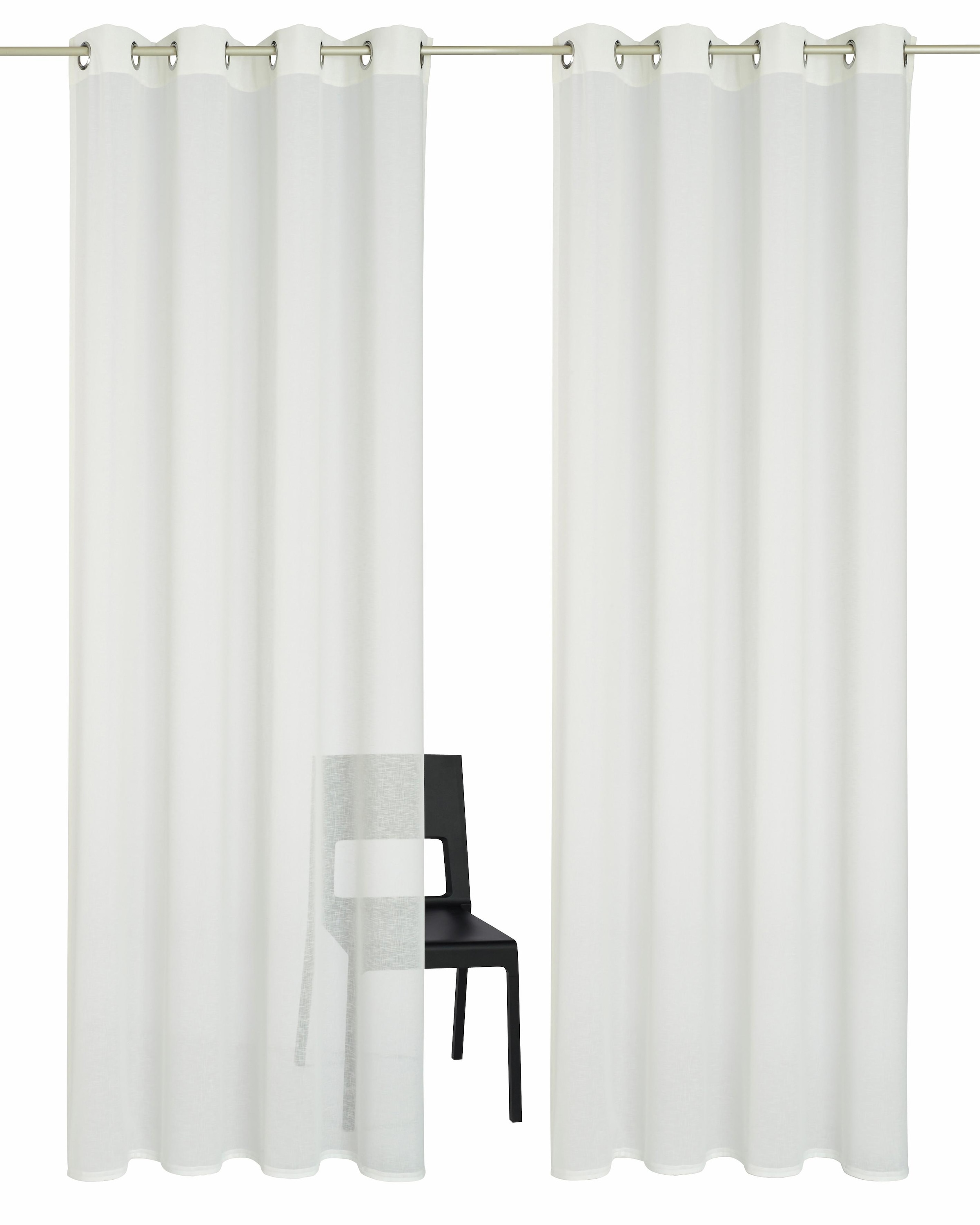 my home Gardine »REGINA«, (2 St.), Vorhang, Fertiggardine, 2-er Set, transparent, modern, Struktur