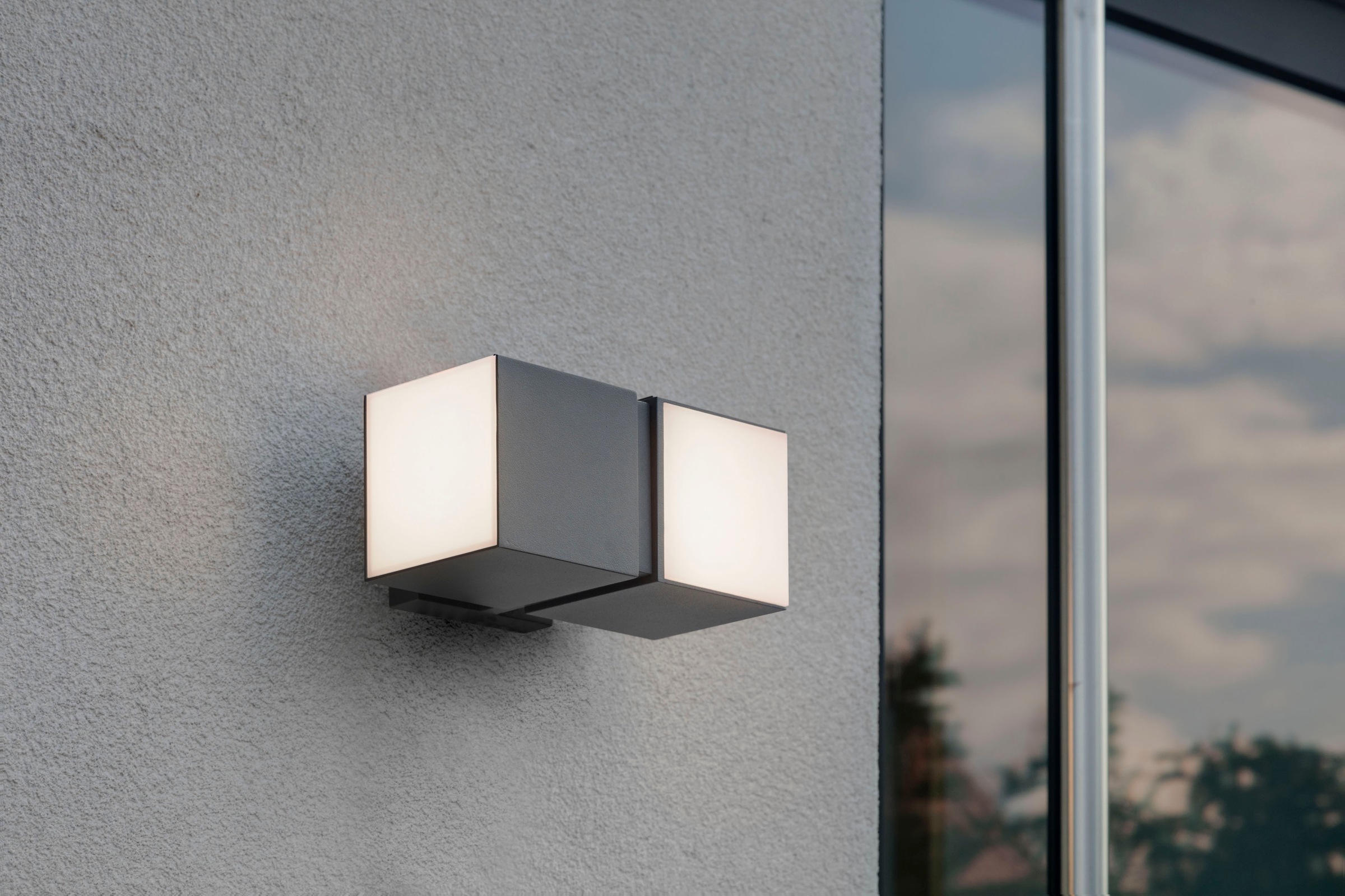 LUTEC LED Außen-Wandleuchte »CUBA«, Leuchtmittel LED-Modul | LED fest integriert, drehbar