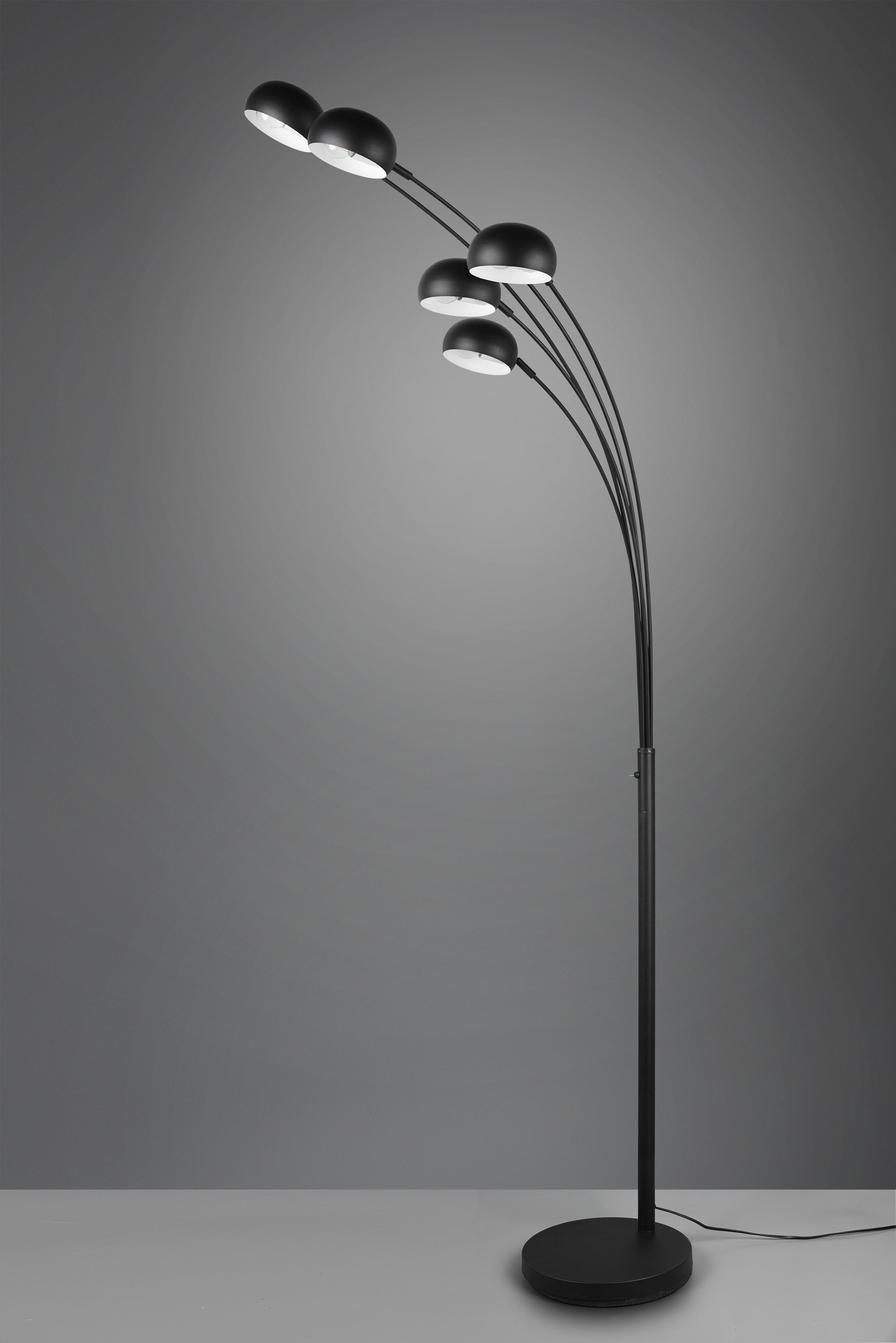 REALITY Leuchten Stehlampe »DITO, Stehleuchte 5-flammig«, 5 flammig, Leuchtmittel E14 | ohne Leuchtmittel, Höhe 210 cm, Auslage 70 cm, mit 2 m Kabel, Kippschalter