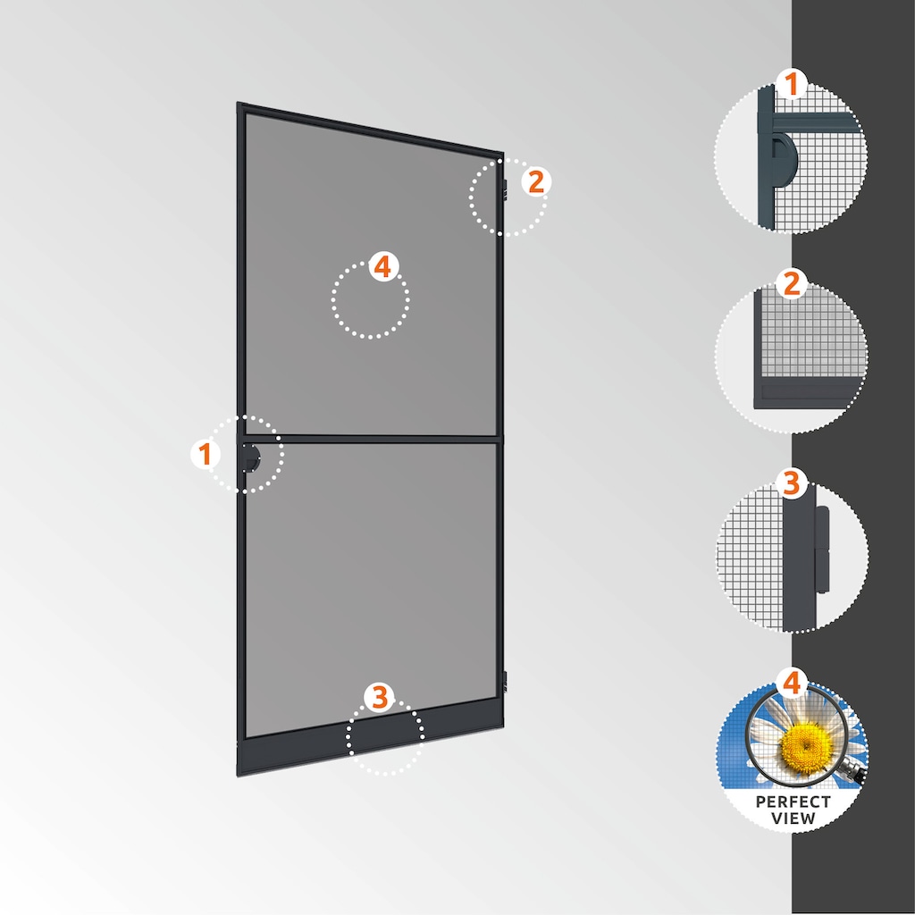 Windhager Insektenschutz-Tür »EXPERT Rahmen Drehtür«