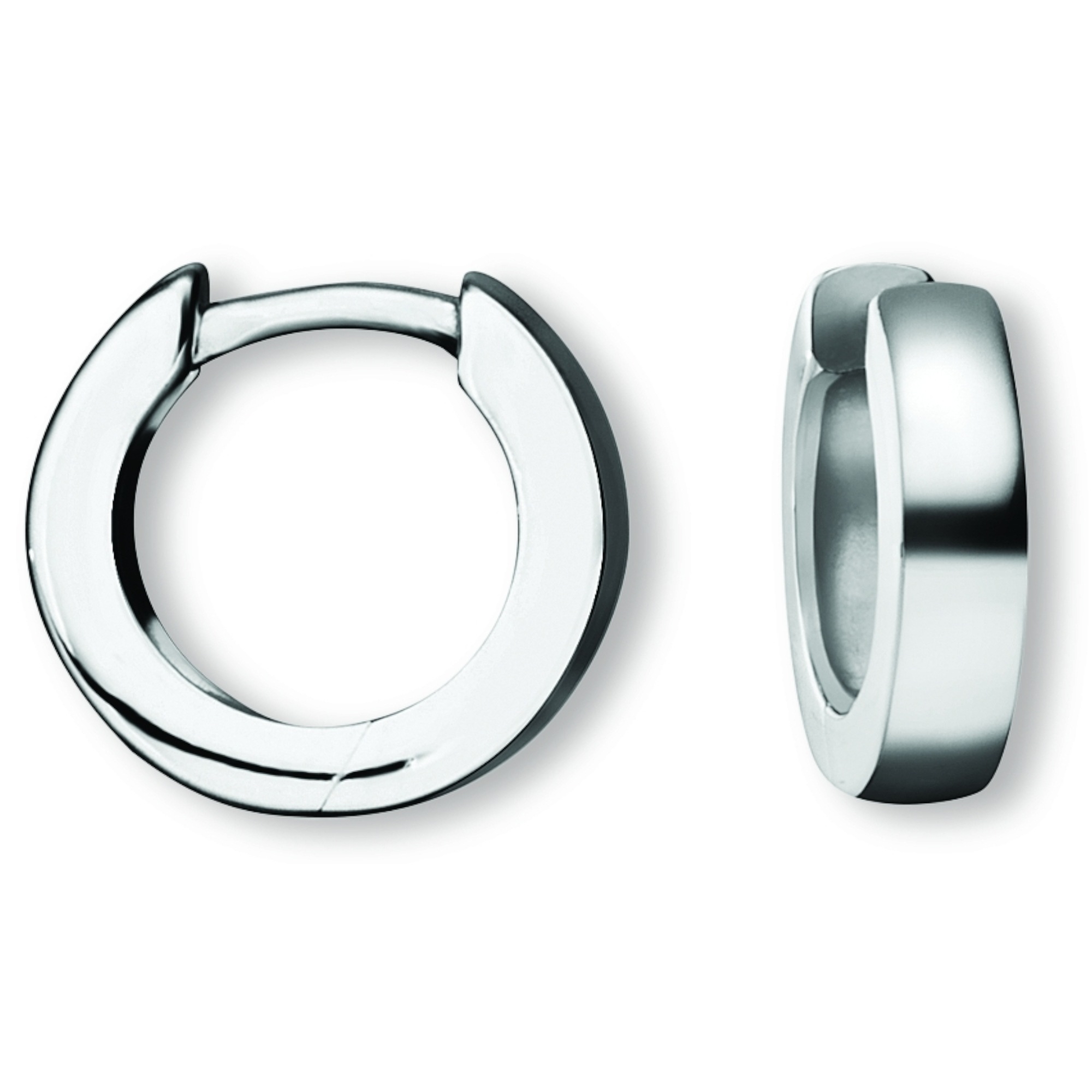 Paar Creolen ONE ELEMENT "Ohrringe Creolen aus 925 Silber Ø 12,4 x 3,0 mm", silber, Ohrringe, Damen, Damen, Silber 925 (Sterlingsilber), Sanfte Linie – unaufdringlich und geschmackvoll