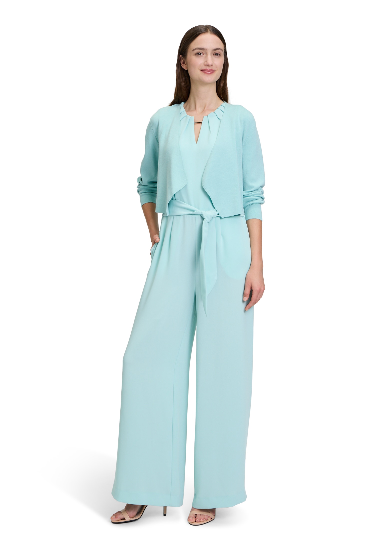 Betty&Co Overall »Betty & Co Jumpsuit ohne Arm«, (1 tlg.), Falten