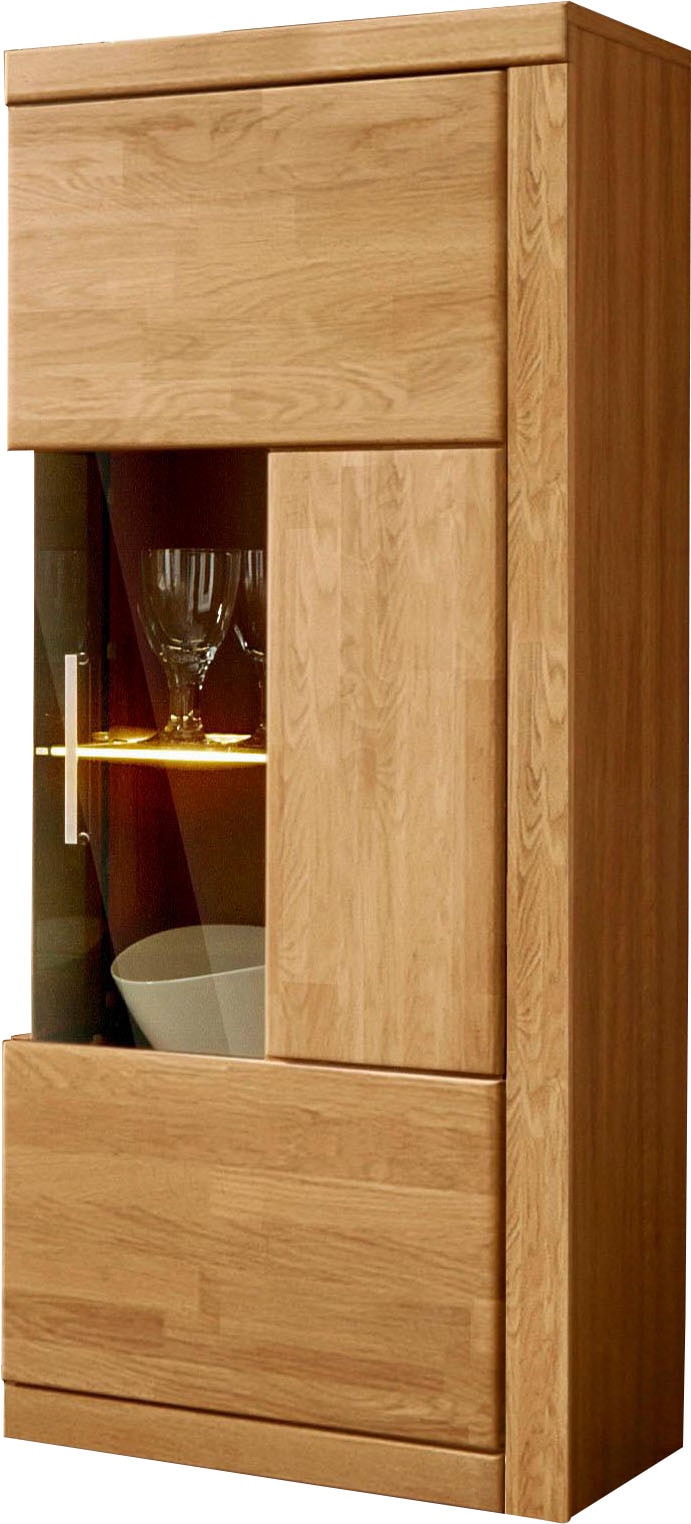 Home affaire Vitrine "RIBE75, 1Glasboden variabel, dunkles gehärtetes Glas, günstig online kaufen