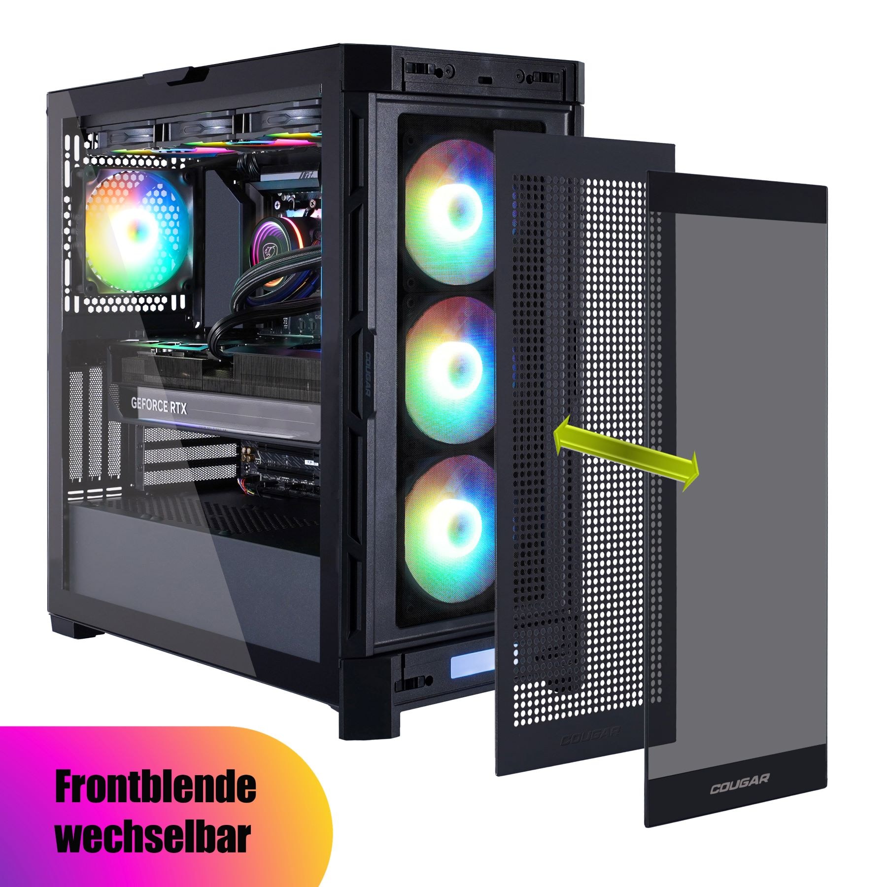 Cougar Gaming-PC »DUOFACE PRO BK 7475«, Windows 11, DDR5 RAM