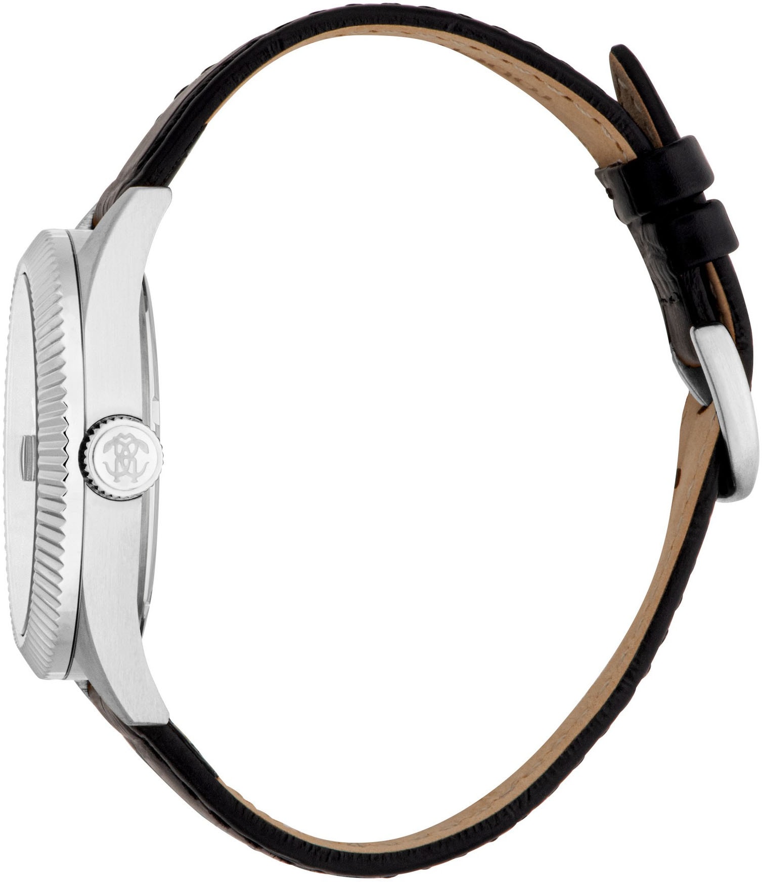 roberto cavalli Quarzuhr »Uomo Classico III«, Armbanduhr, Herrenuhr, Lederarmband, analog, Tag