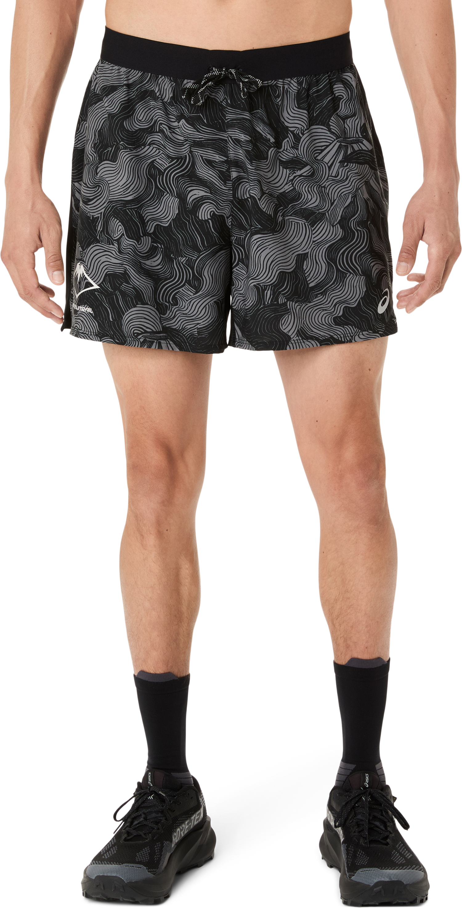Asics Laufshorts "FUJITRAIL ALL OVER PRINT 5IN SHORT" ACTIBREEZE™ Technologie, Atmungsaktiv, Reflektierend