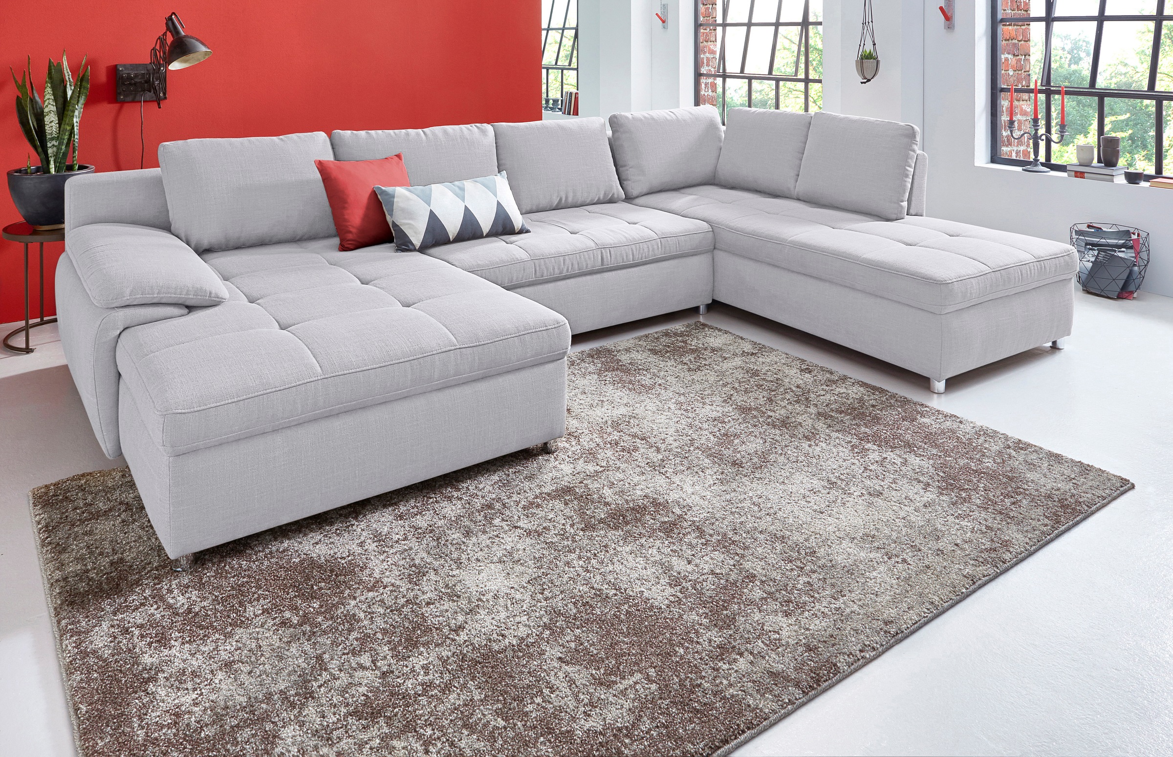 Thumbnail - Home affaire Wohnlandschaft "Labene U-Form" wahlweise mit Bettfunktion und Bettkasten