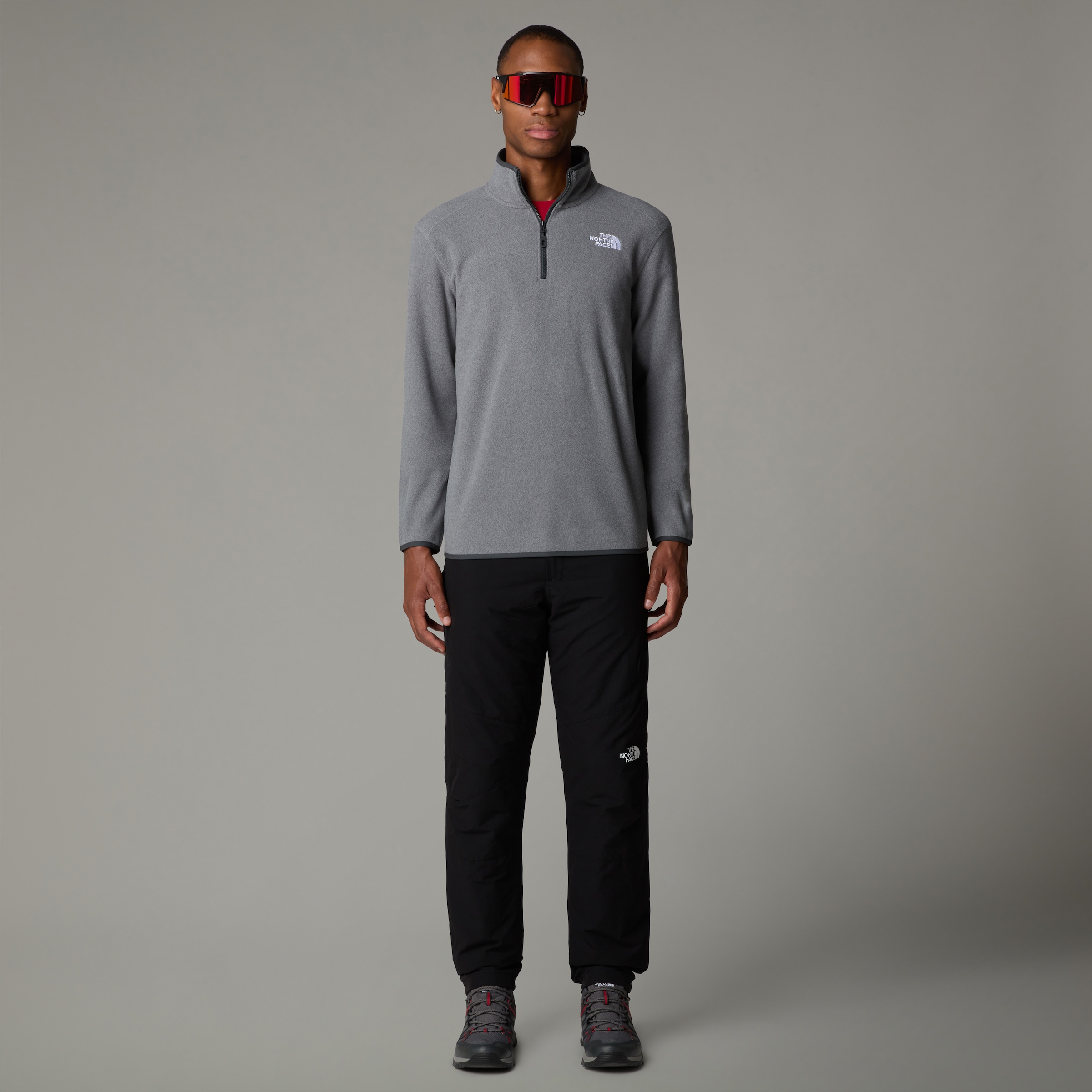 The North Face Fleecepullover »M 100 GLACIER 1/4 ZIP - EU«, (1 tlg.), mit dezenten Logostickereien