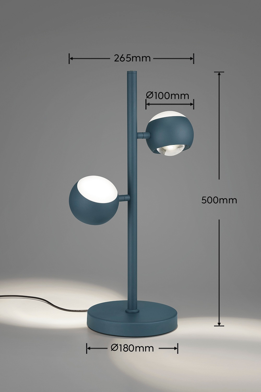 Musterring LED Tischleuchte »CANNON, 2-flammige LED Tischlampe 5W 500Lumen 2300+3000+4000K CCT« LED-Board 1 Stk. Farbwechsler | warmweiß - kaltweiß mit Touch-Sensordimmer, Memory, 2 schwenkbare Lichtkegel up-and-down