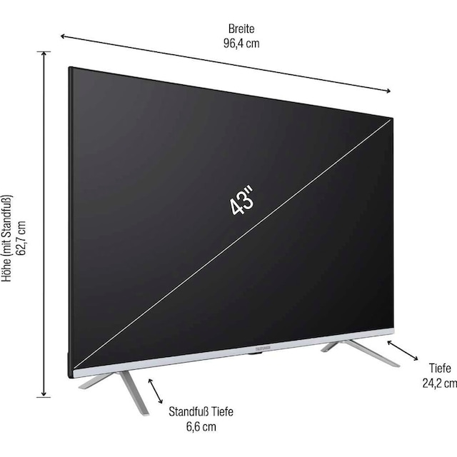 Telefunken LED-Fernseher »D43V850M5CWH«, 108 cm/43 Zoll, 4K Ultra HD, Smart- TV