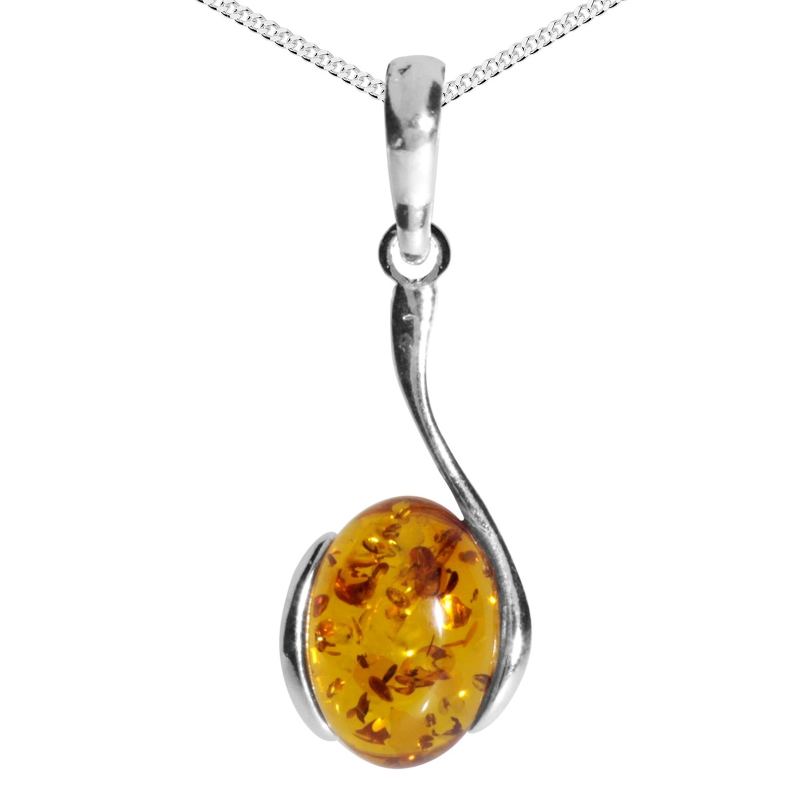 Kette mit Anhänger OSTSEE-SCHMUCK "Ostsee-Schmuck Kette mit Anhänger Lennja" Gr. 50, silber, Halsketten, Damen, 50cm, Silber 925 (Sterlingsilber), L: 42 4