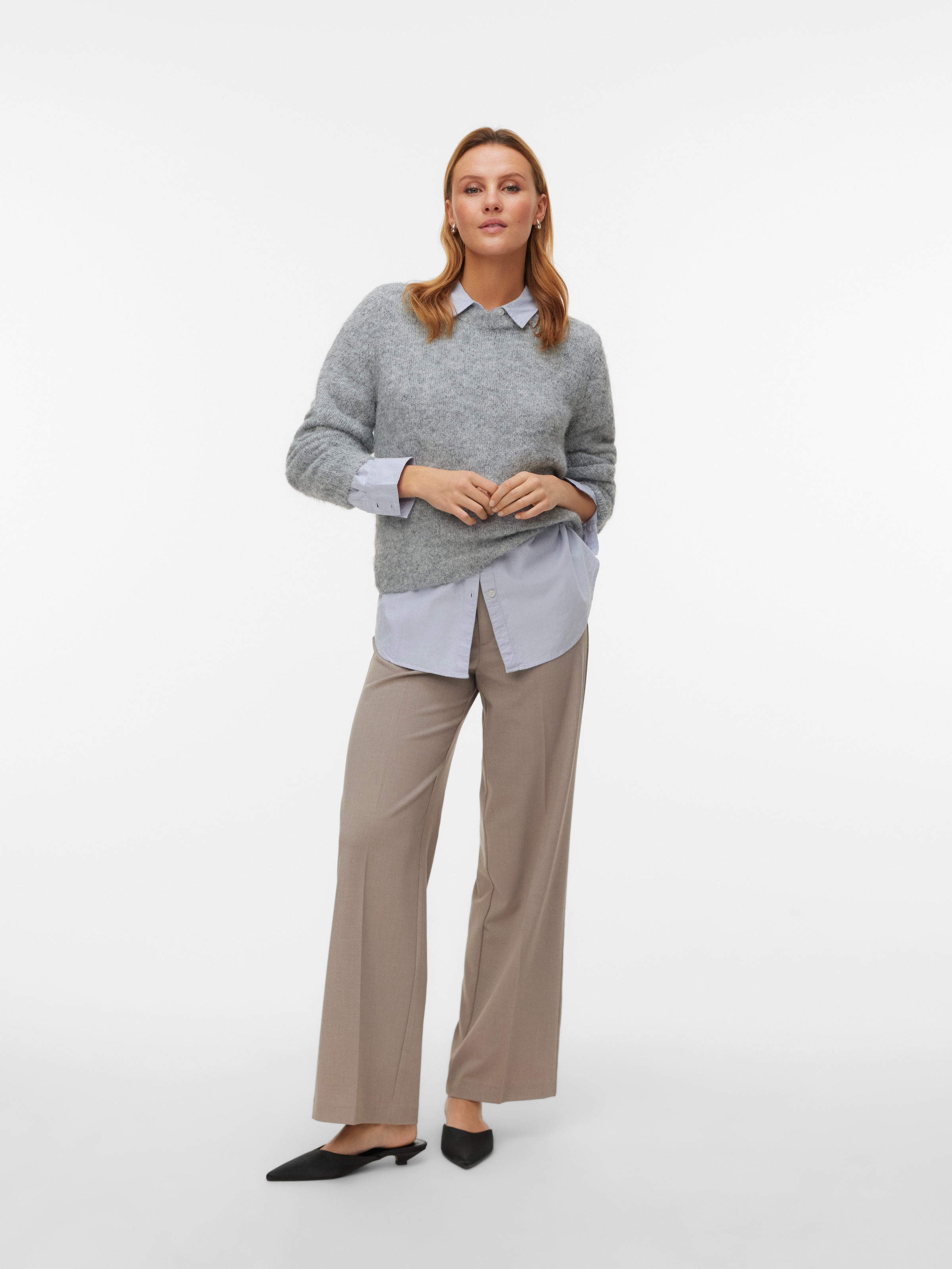 Vero Moda Strickpullover »VMNOVAH LS O-NECK PULLOVER GA NOOS«