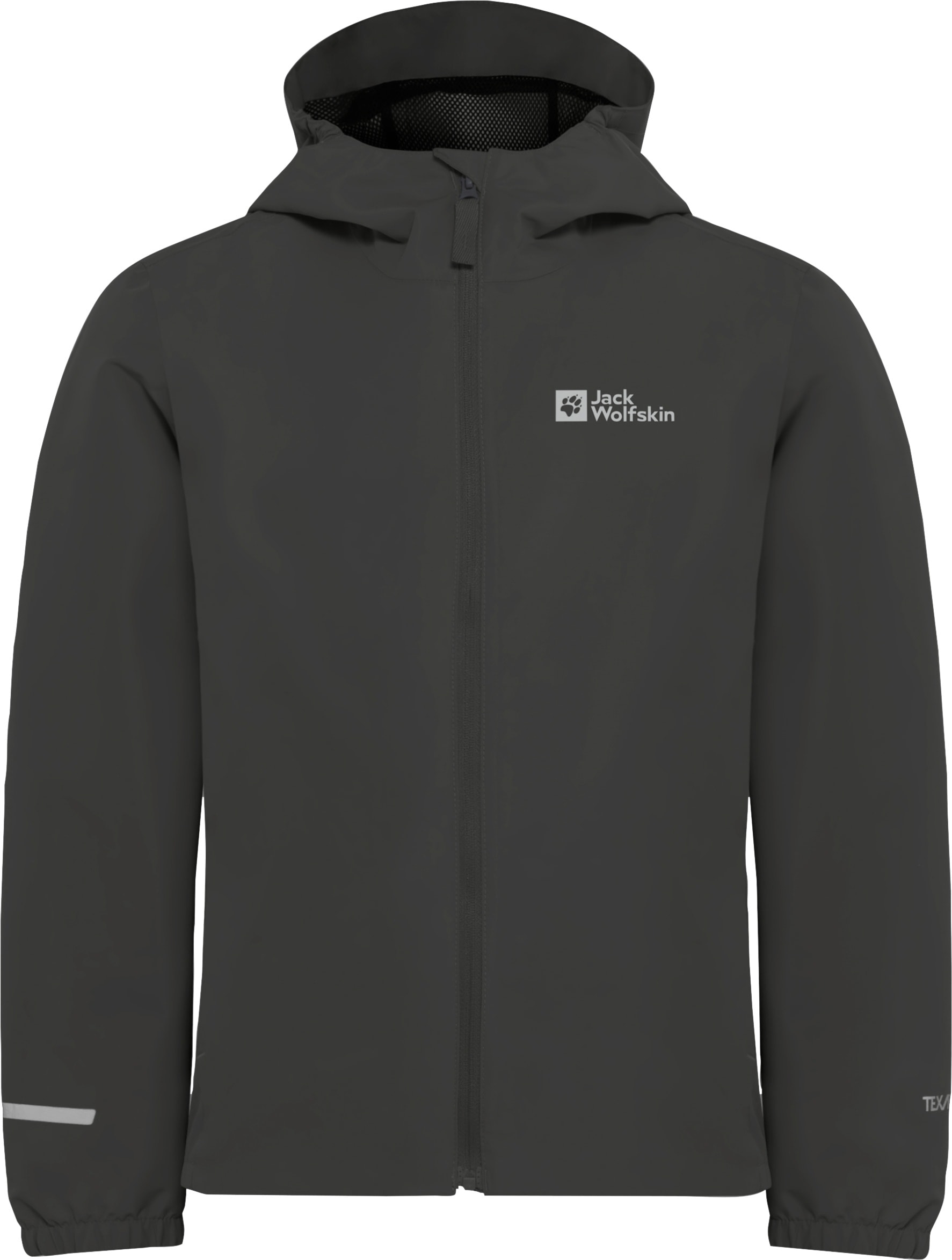 Jack Wolfskin Outdoorjacke "FLAZE JACKET K" mit Kapuze leichte Allwetterjacke für Kinder, wasser- und winddicht
