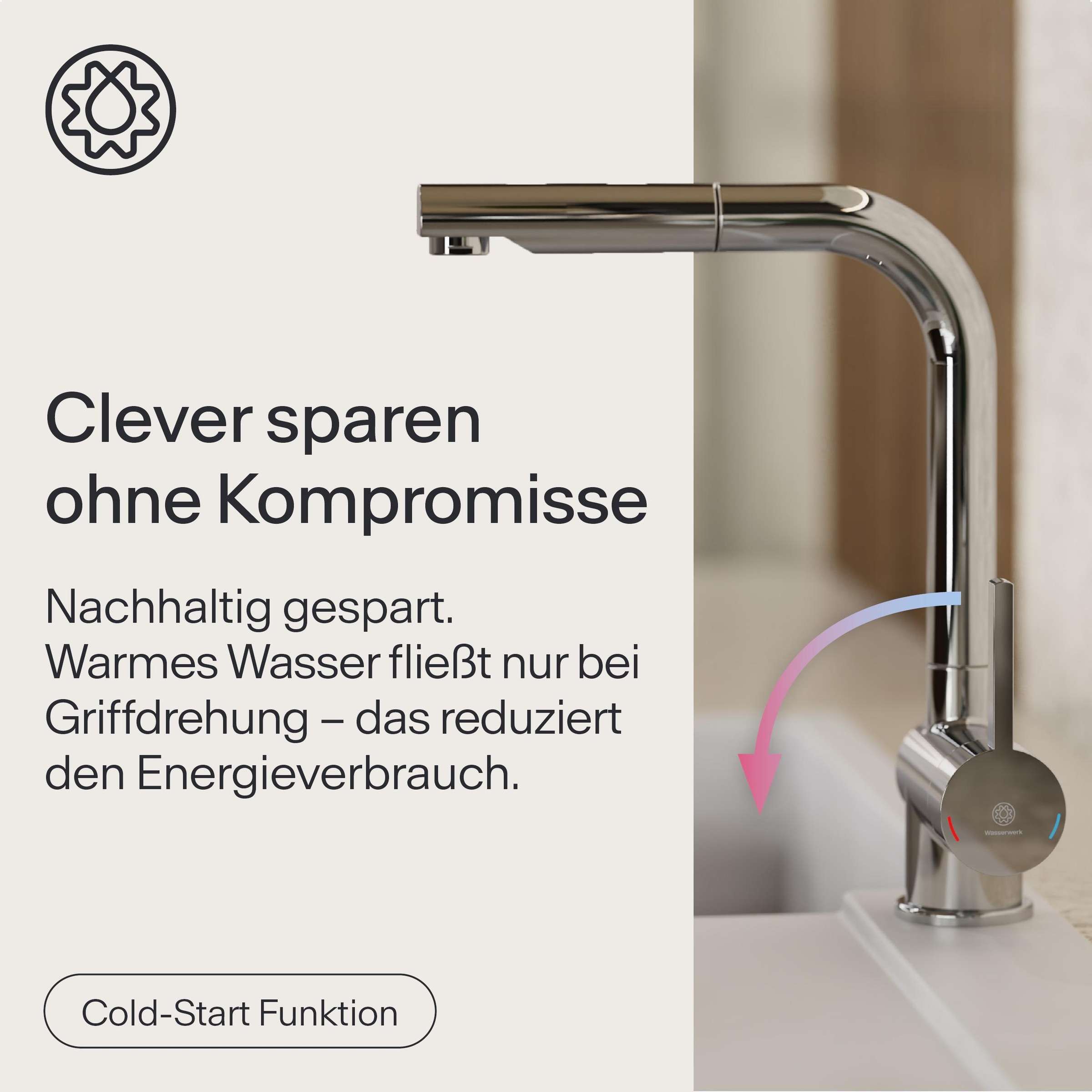WASSERWERK Spültischarmatur »WK 4, Wasserhahn, Küche, Einhebelmischer«