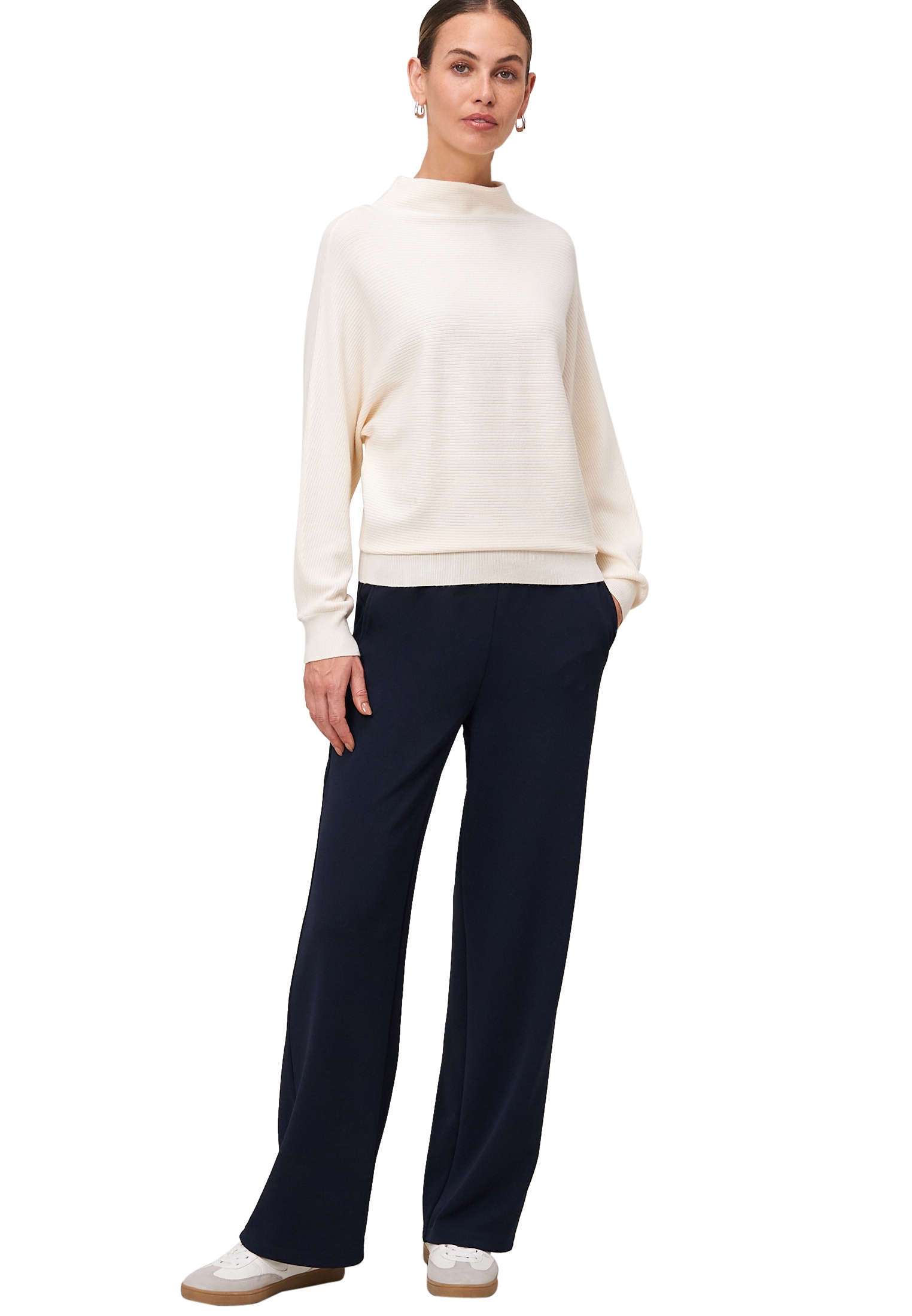 Zero Strickpullover »zero Damen Pullover strukturiert mit Stehkragen«, (1 tlg.), Plain/ohne Details