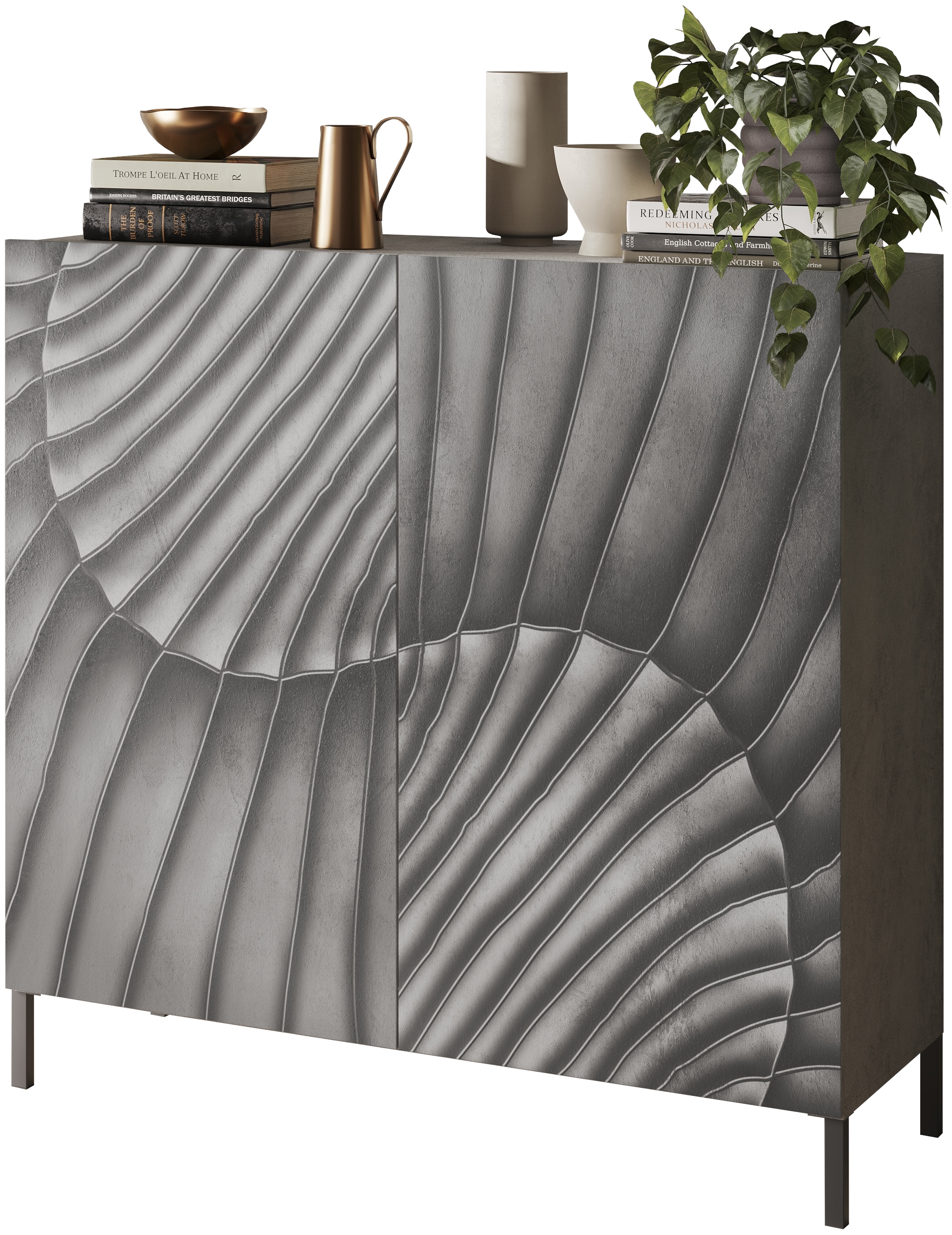 Thumbnail - INOSIGN Highboard "Snake, Kommode, Anrichte, Stauraummöbel, Höhe 123 cm, Breite 121 cm" moderne Wohnmöbel, 2 Türen, viel...