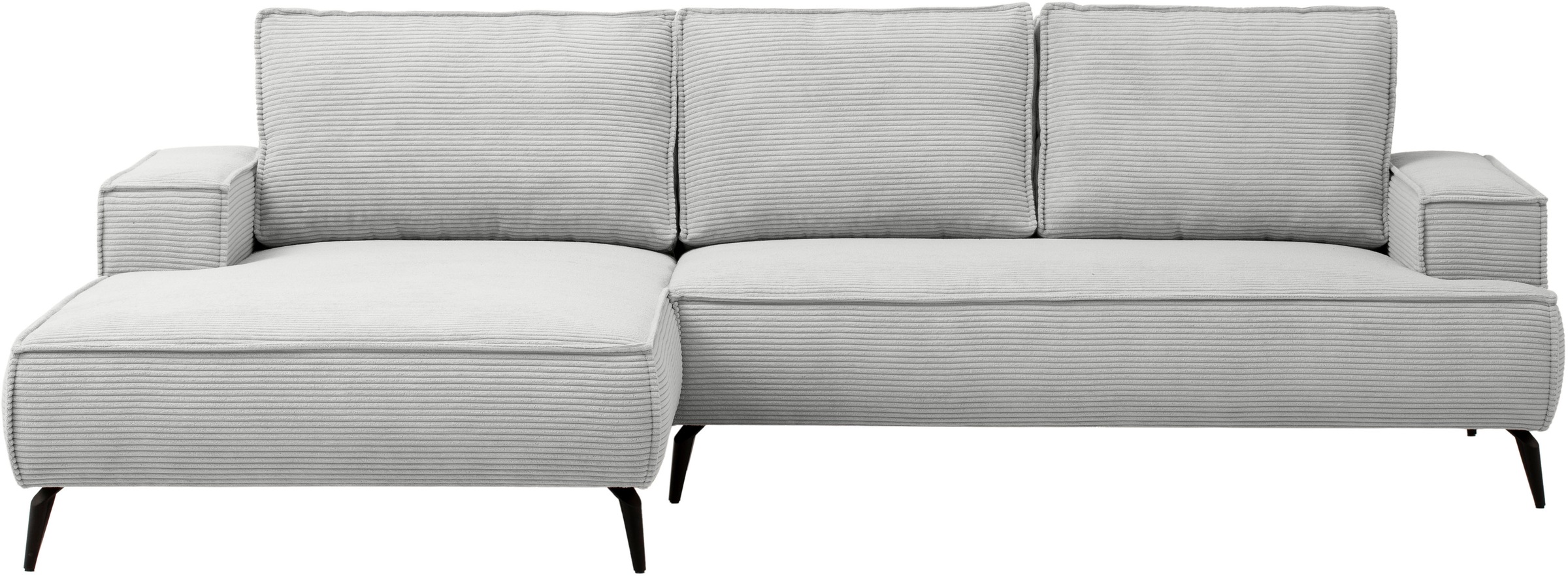 Thumbnail - andas Ecksofa "TVINNU, L-Form in Cord, Sofa", wahlweise Recamiere rechts/links, schwarze Füße, bequemer Sitzkomfort