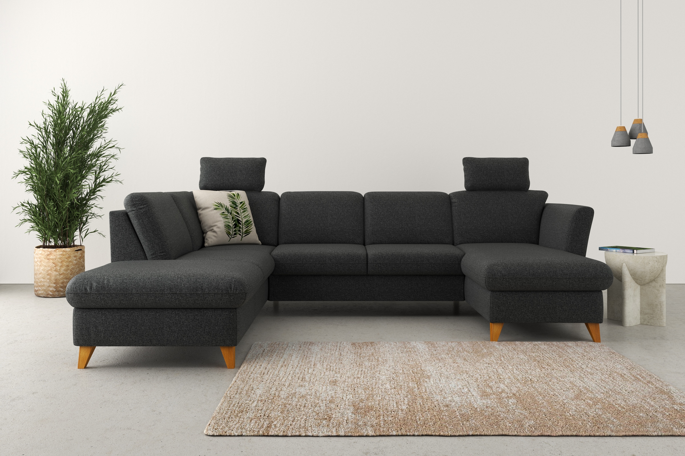 Home affaire Wohnlandschaft "Trelleborg U-Form" Federkern-Polsterung, wahlw günstig online kaufen