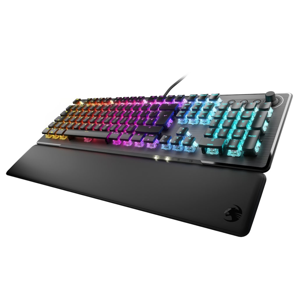 ROCCAT Gaming-Tastatur »Vulcan II, taktiler brauner Schalter«, (Handgelenkauflage-Multimedia-Tasten)