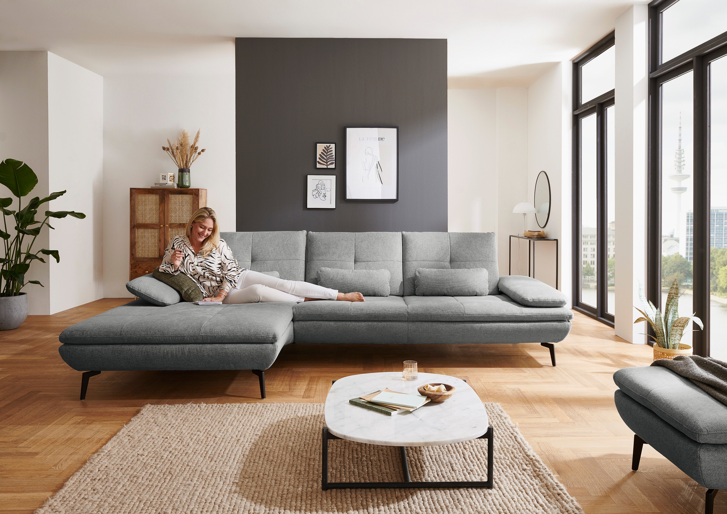 Die PlanBar Ecksofa »MP-IN23002 L-Form«, (2 St.), wahlweise mit Armteil- und Sitztiefenverstellung