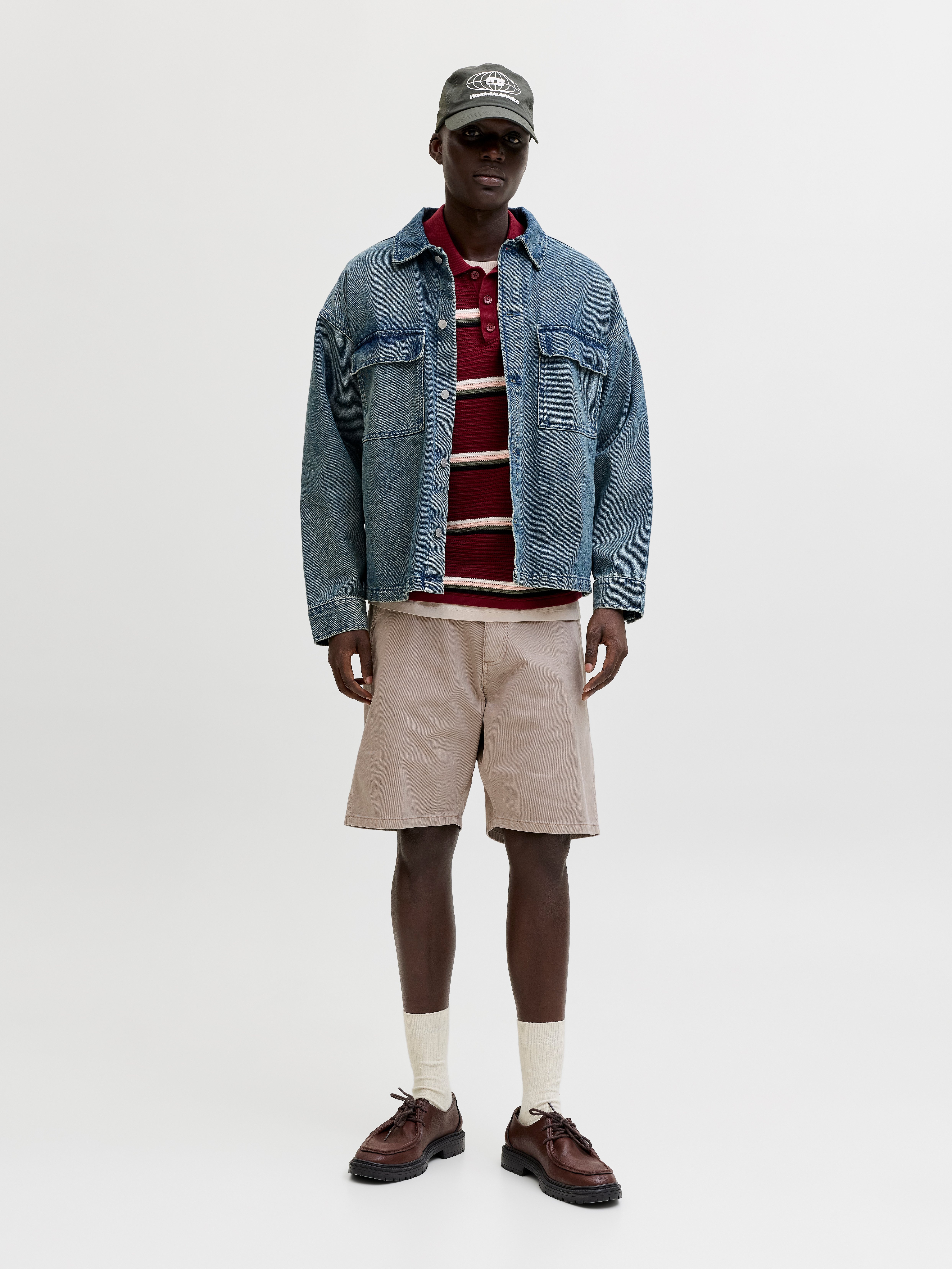 Thumbnail - Jack & Jones Chinoshorts "JPSTTONY RAYE WORKER SHORT MID SN" Baumwolle, 5-Pocket Style