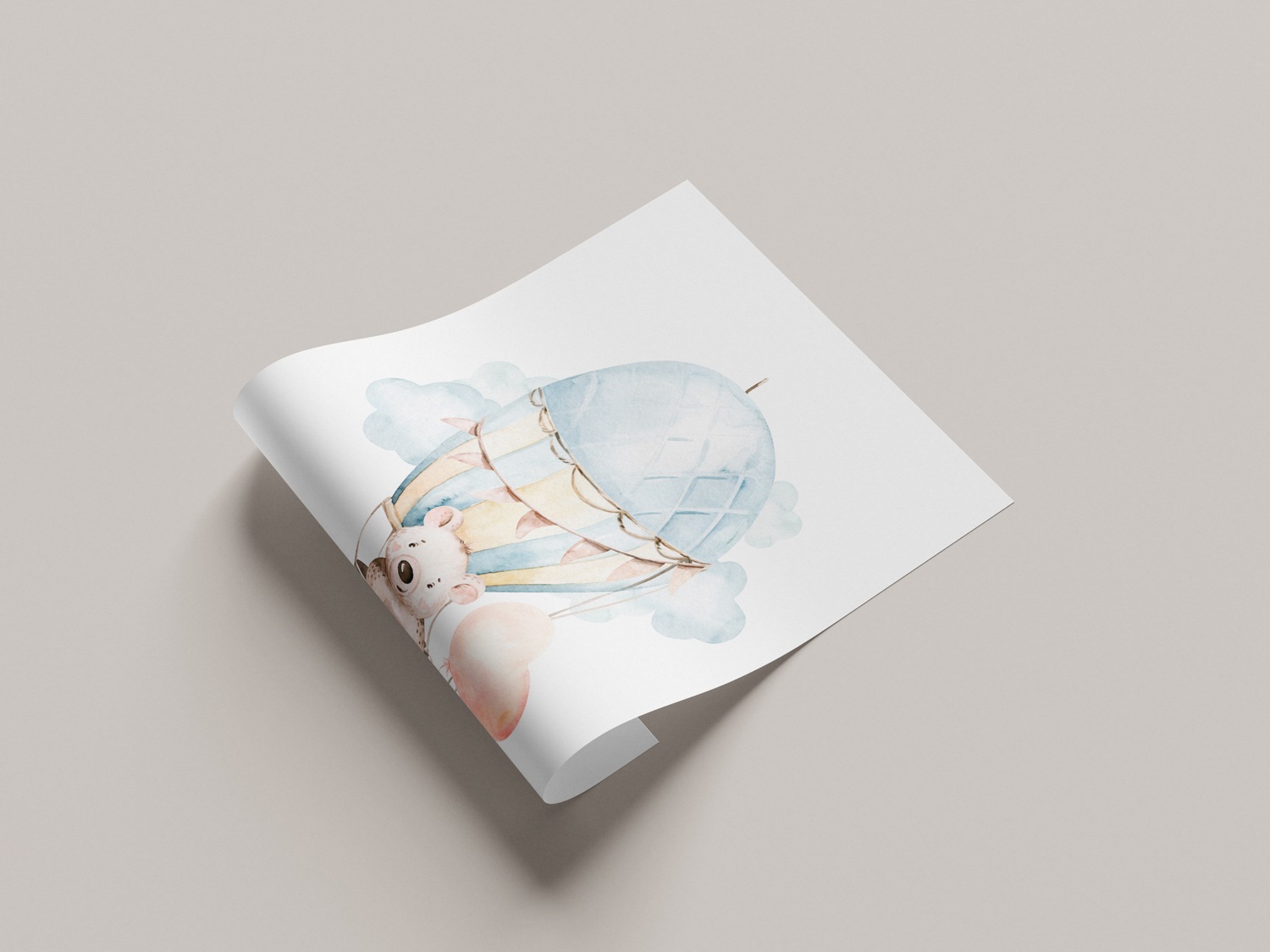 Lüttenhütt Poster "Koala mit Herz im Heißluftballon", Ballonfahren-Bär-Fant günstig online kaufen