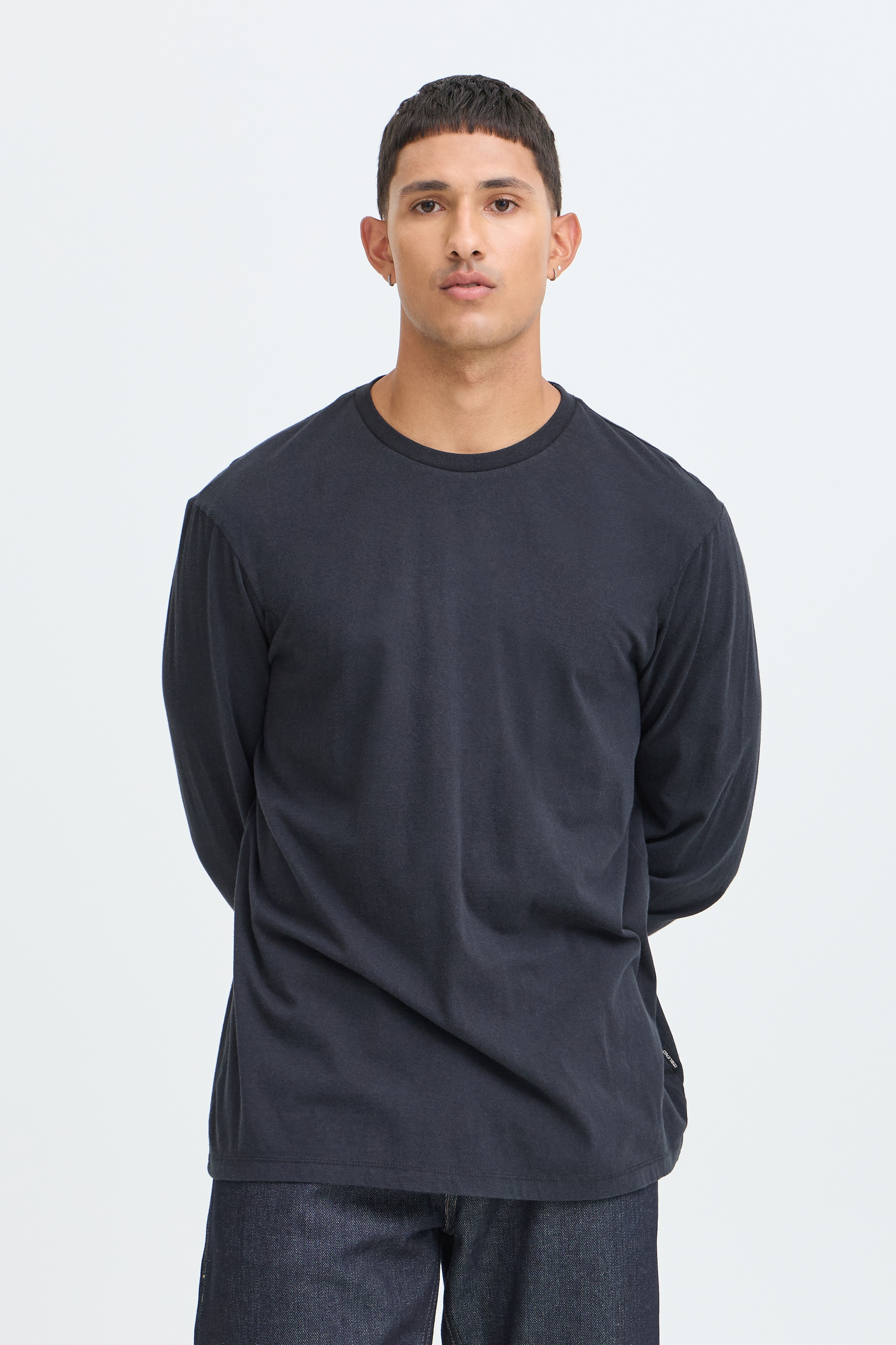 Blend Langarmshirt »BHKONSTANTIN L/S WASH O-NECK« Baumwolle, regular fit
