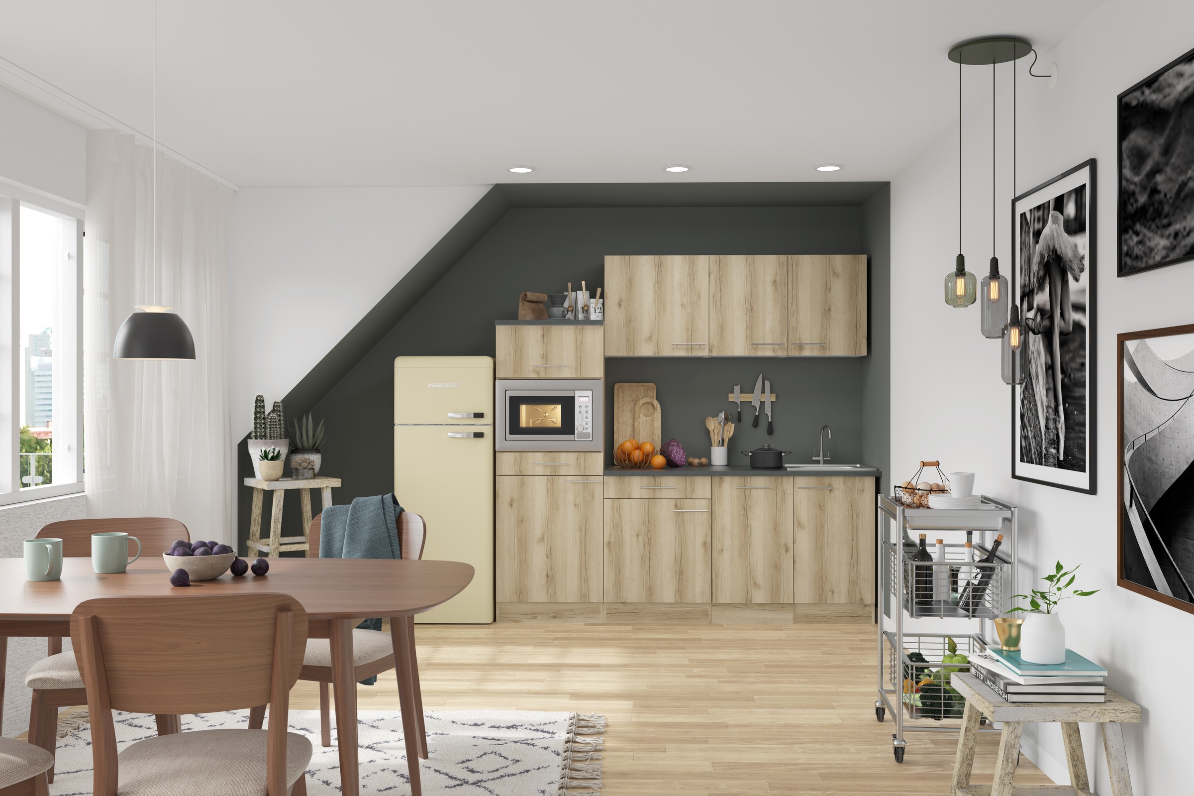 OPTIFIT Küchenzeile "Bella" Breite 210 cm, wahlweise mit E-Geräten