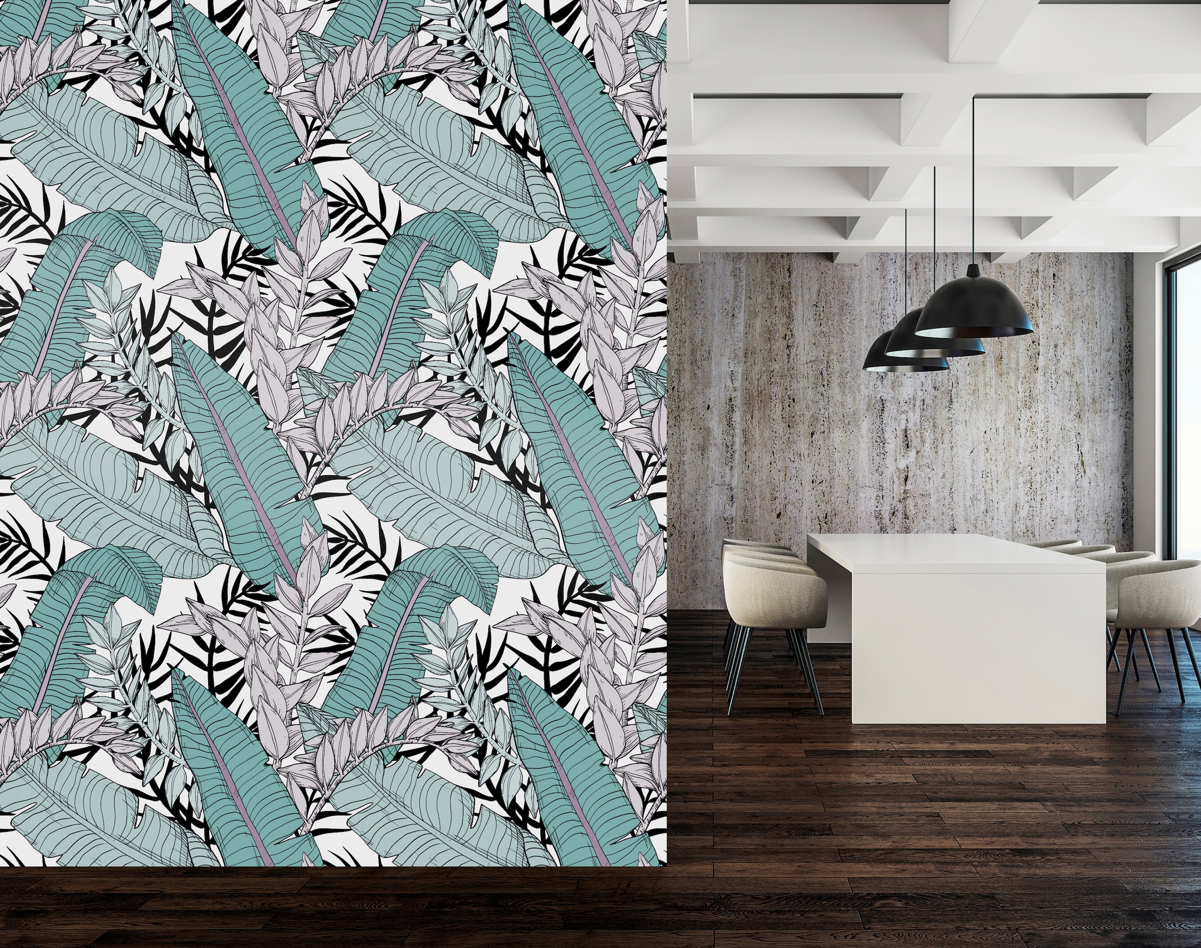 queence Vinyltapete »Jonna« Motiv | bedruckt | botanisch | floral | gemustert | natürlich glatt 90x250cm, selbstklebend, kinderleichte Anbringung, , Sticker