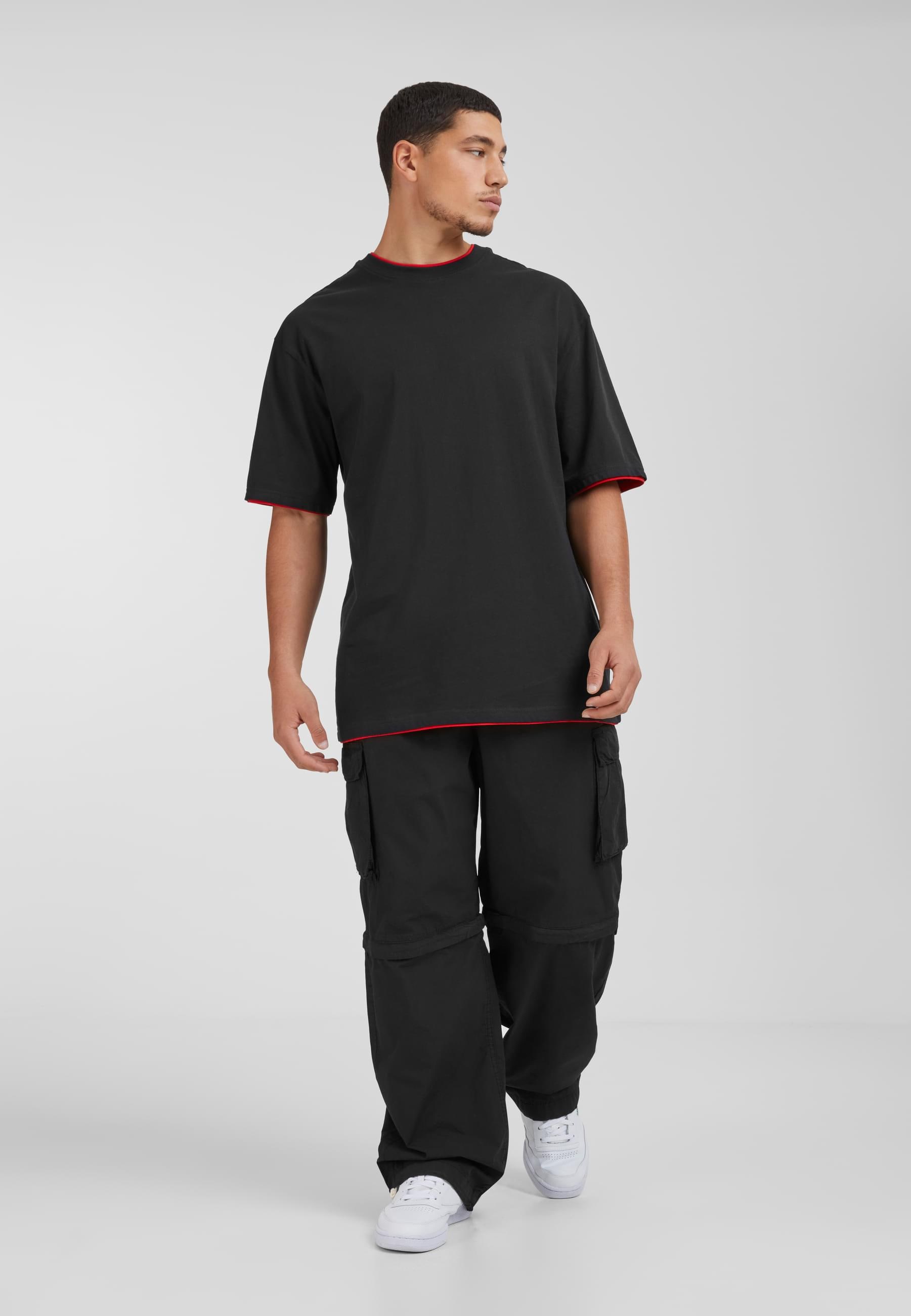 URBAN CLASSICS Kurzarmshirt »Urban Classics Herren Contrast Tall Tee«, (1 tlg.)
