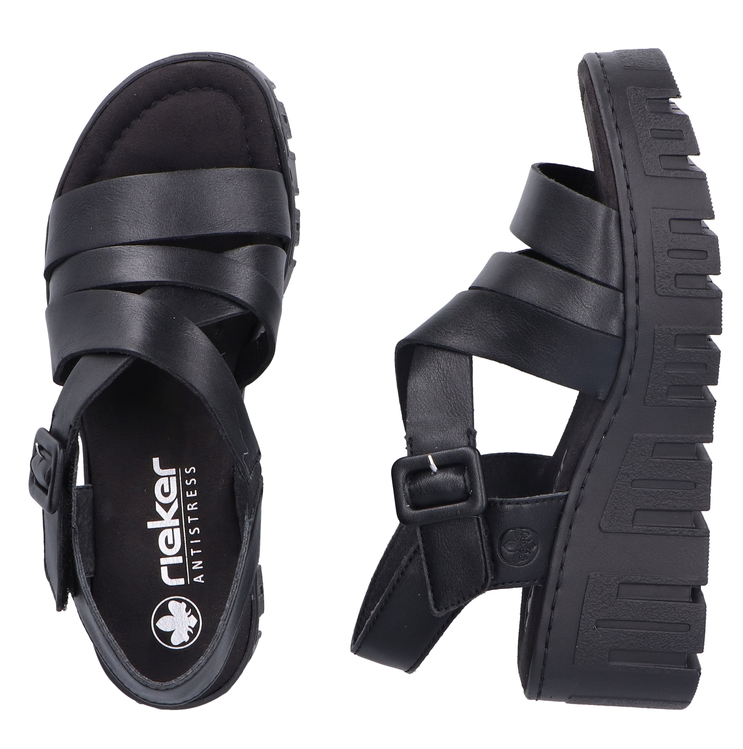 Rieker Plateausandaletten  Sommerschuh, Keilsandalette mit Klettverschluss