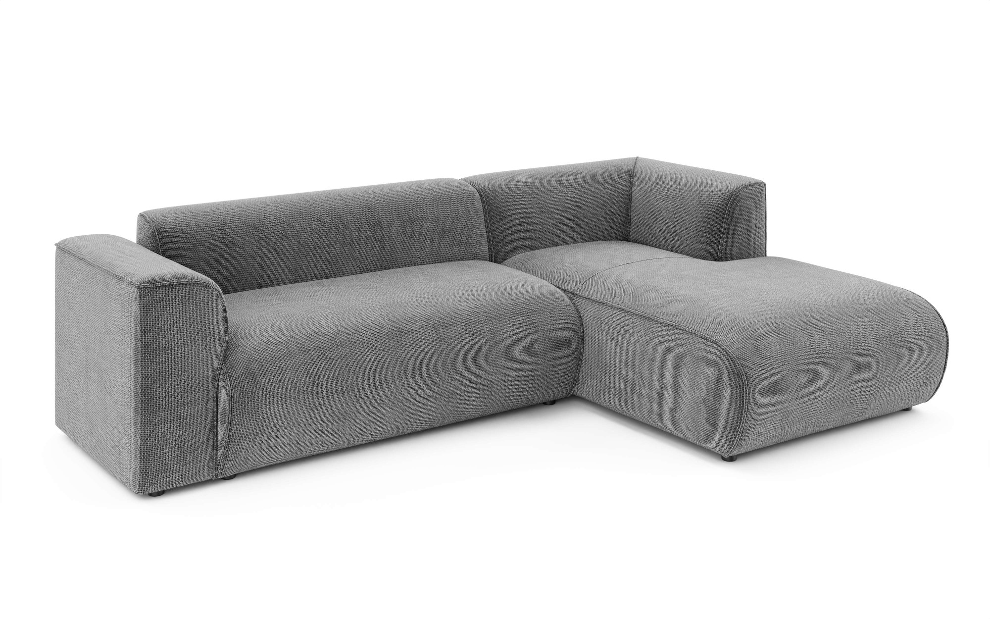 INOSIGN Ecksofa »MERID L-Form (257 cm), zeitlos & stilvolles Design,«, Aufwendig gepolstert, in Cord, Chenille und Struktur