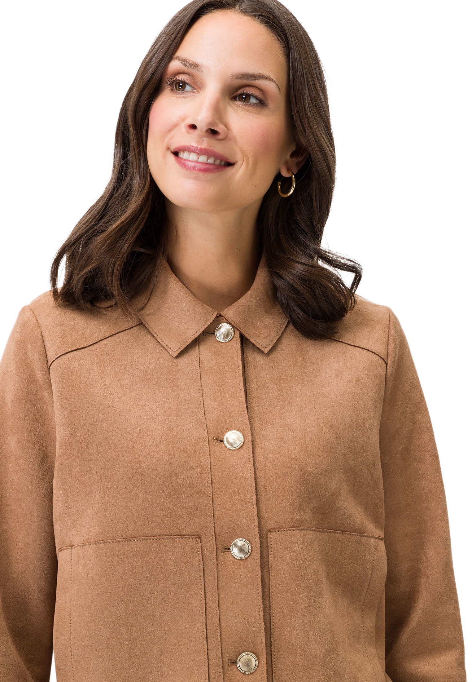 Zero Jackenblazer »zero Blazer in Wildlederoptik«, Knopfleiste