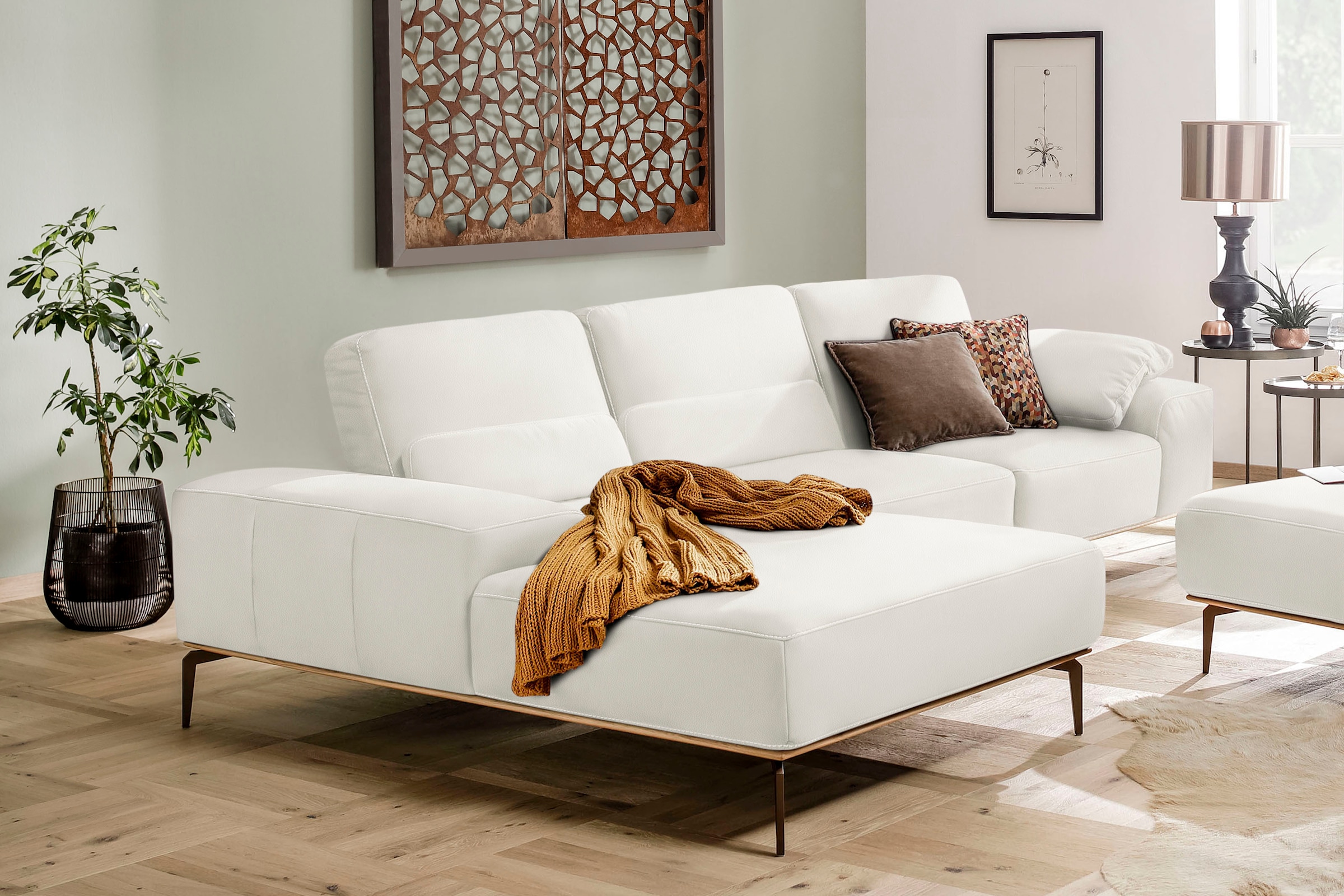 W.SCHILLIG Ecksofa "run, Designsofa mit tollem Sitzkomfort, bequem, L-Form" günstig online kaufen