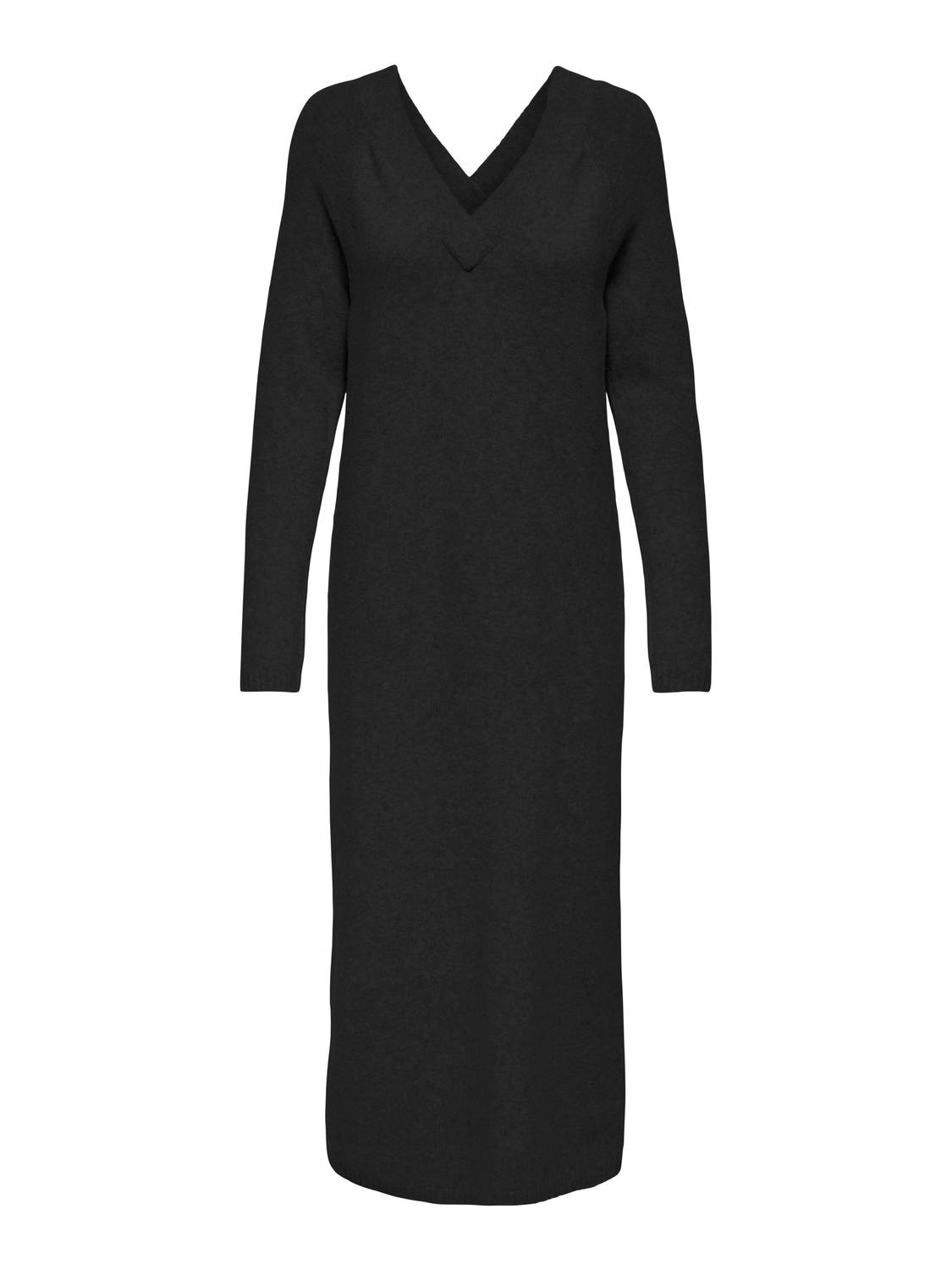 ONLY Strickkleid "ONLJEANETT LIFE LS V-NECK DRESS CC KNT"