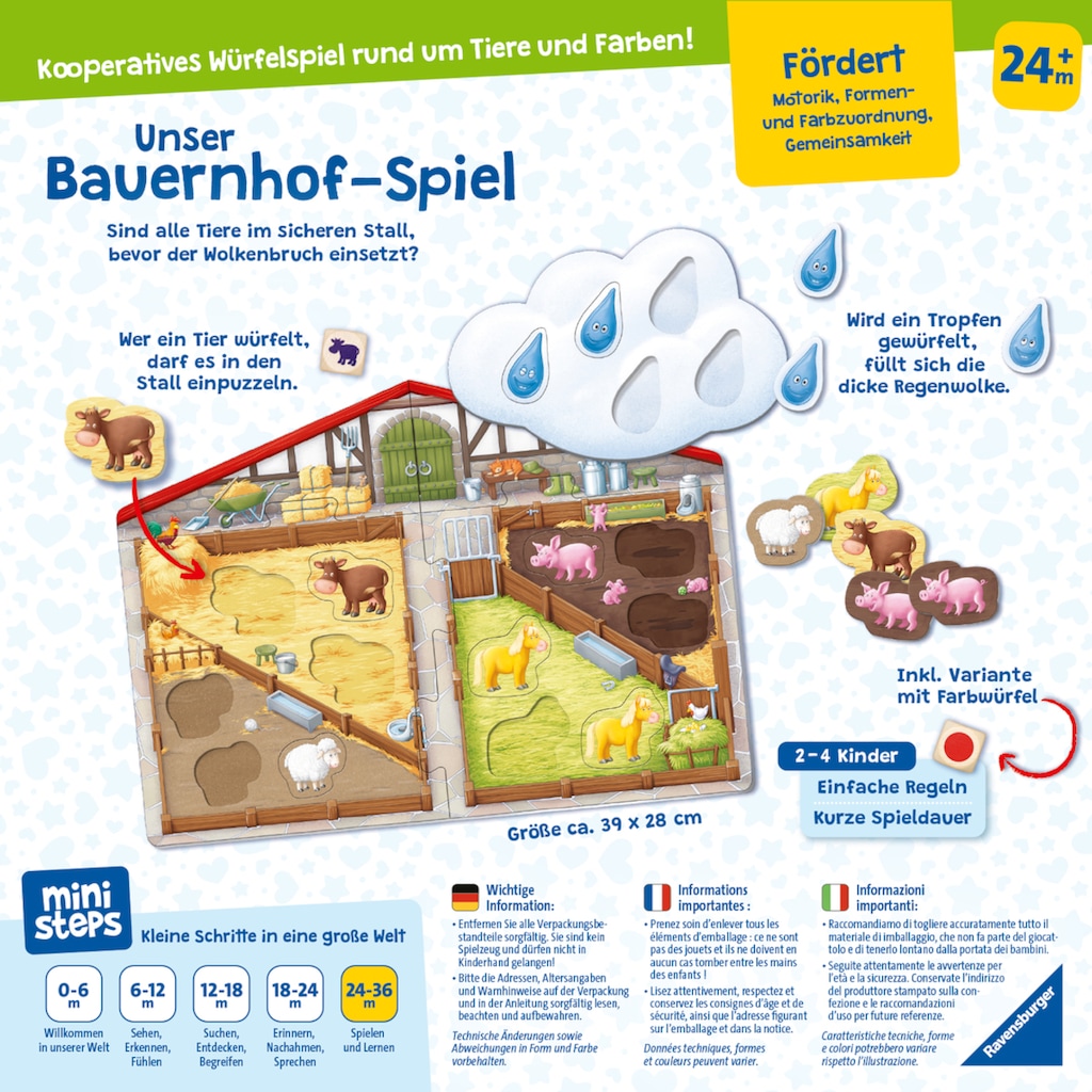 Ravensburger Spiel »ministeps® Unser Bauernhof-Spiel«, Made in Europe, FSC® - schützt Wald - weltweit