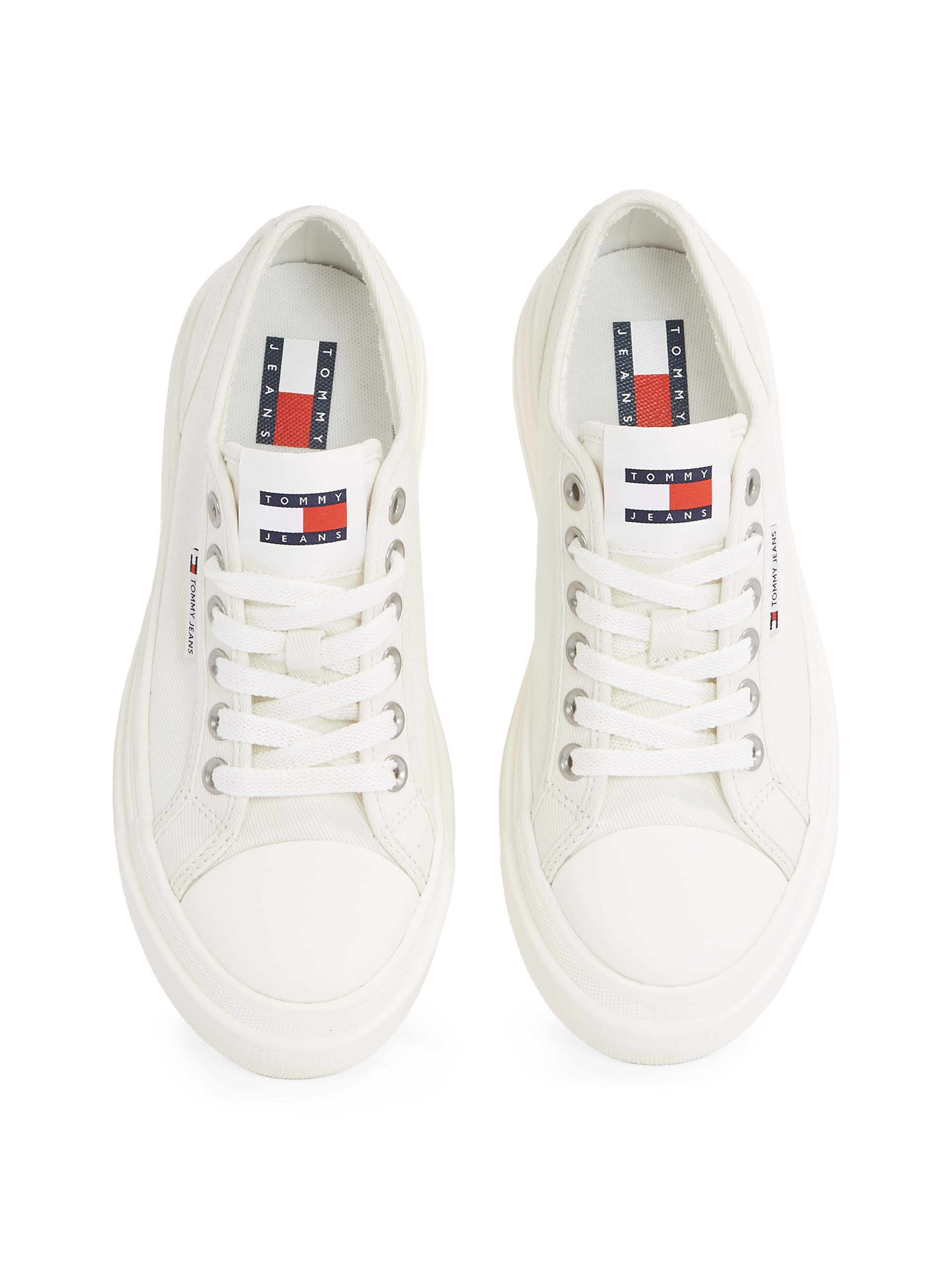 Tommy Jeans Plateausneaker »TJW FOXING FLATFORM LC«, Freizeitschuh, Halbschuh, Schnürschuh im Jeans-Look