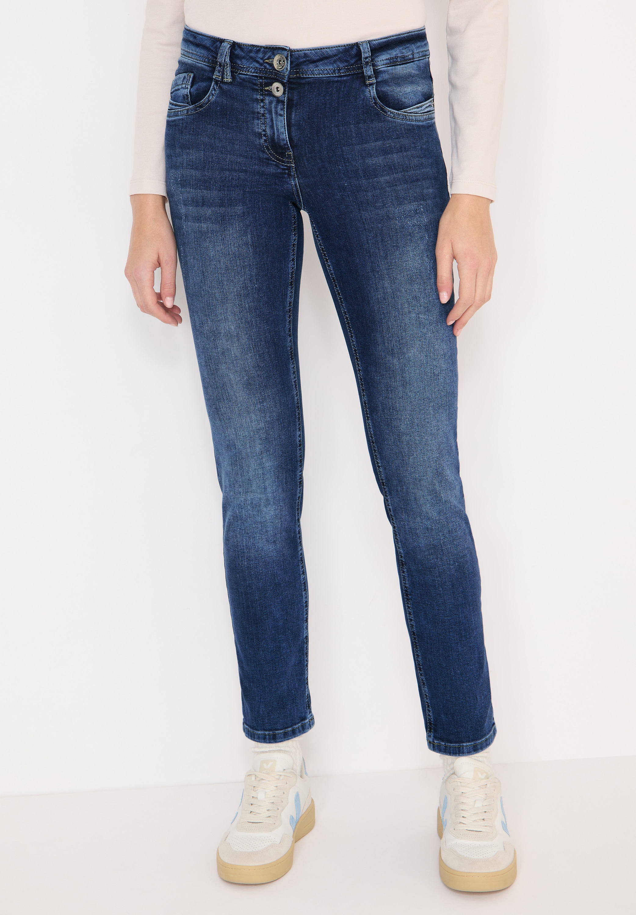 Cecil Slim-fit-Jeans Middle Waist