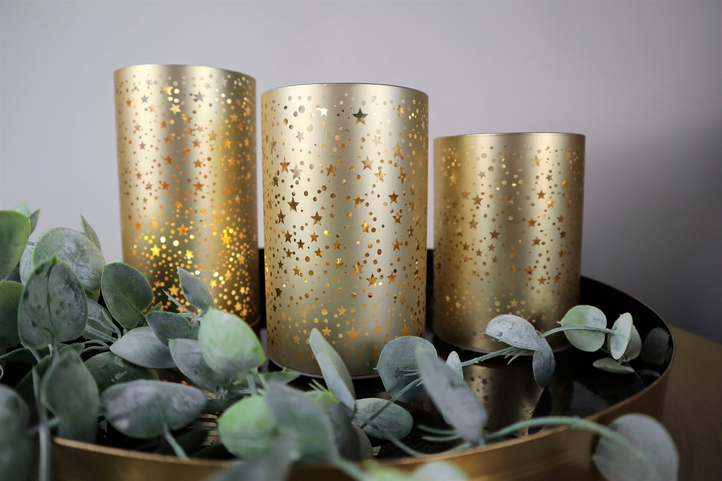AM Design LED Dekolicht »LED Windlicht Stern«, Weihnachtsdeko, 2er Set, Batteriebetrieb