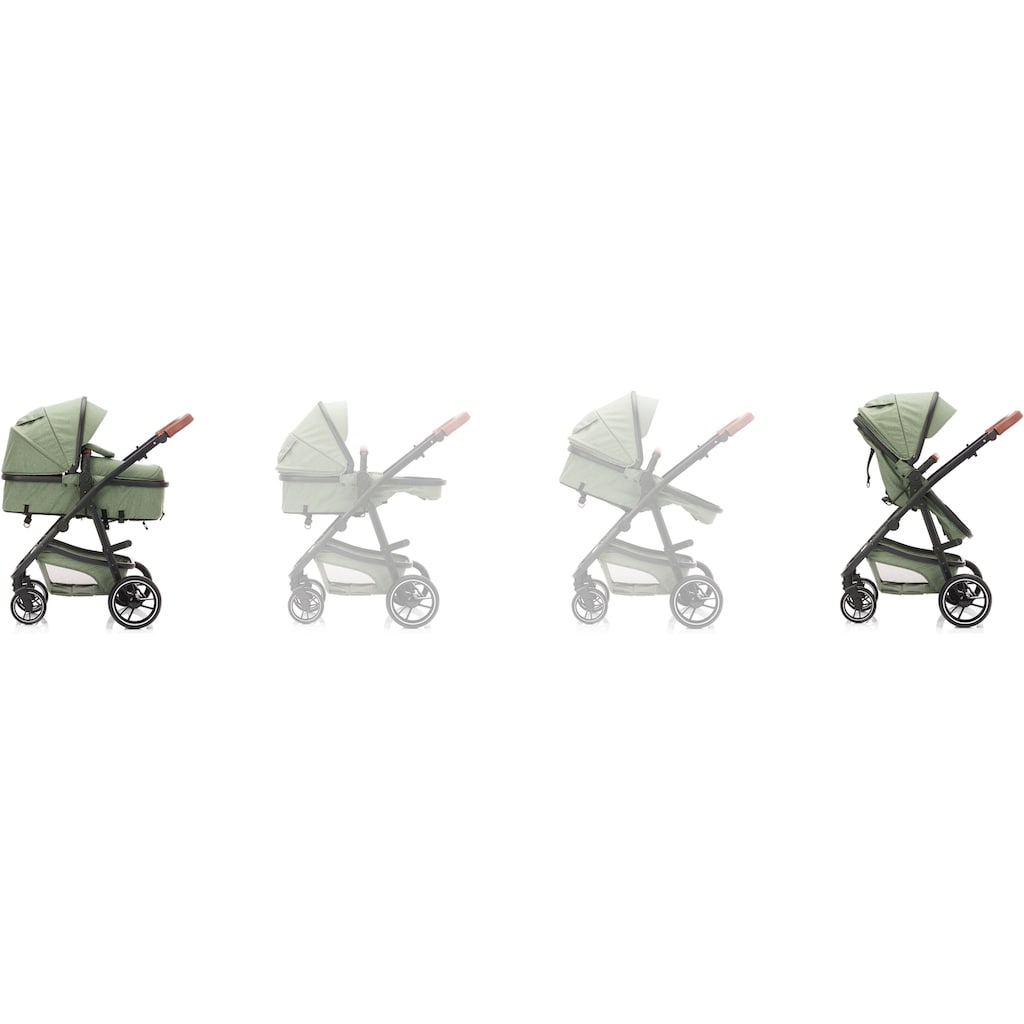 Fillikid Kombi-Kinderwagen »Panther, forest green/melange«, 22 kg