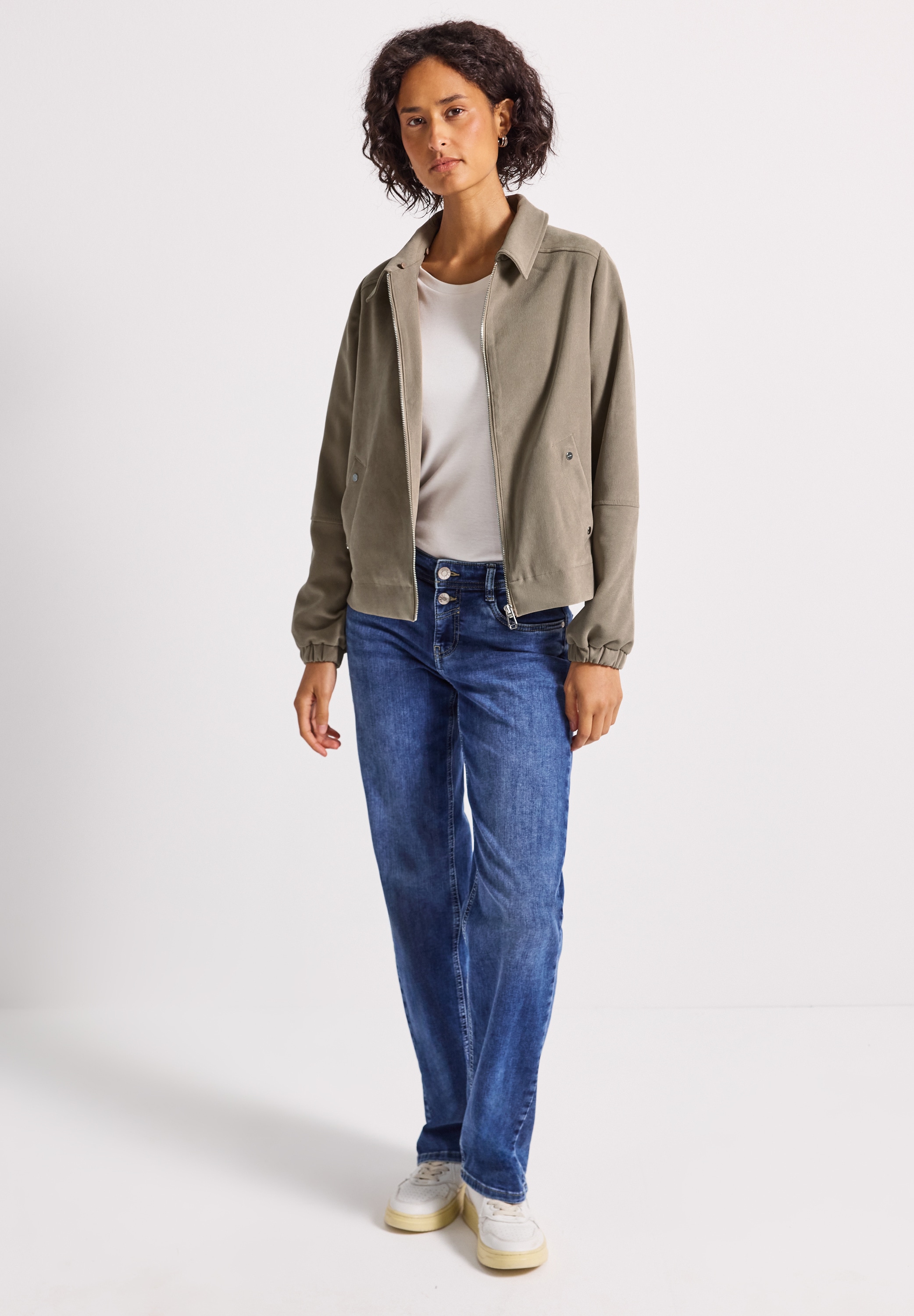 STREET ONE Kurzjacke, mit Kapuze, in Cord-Optik