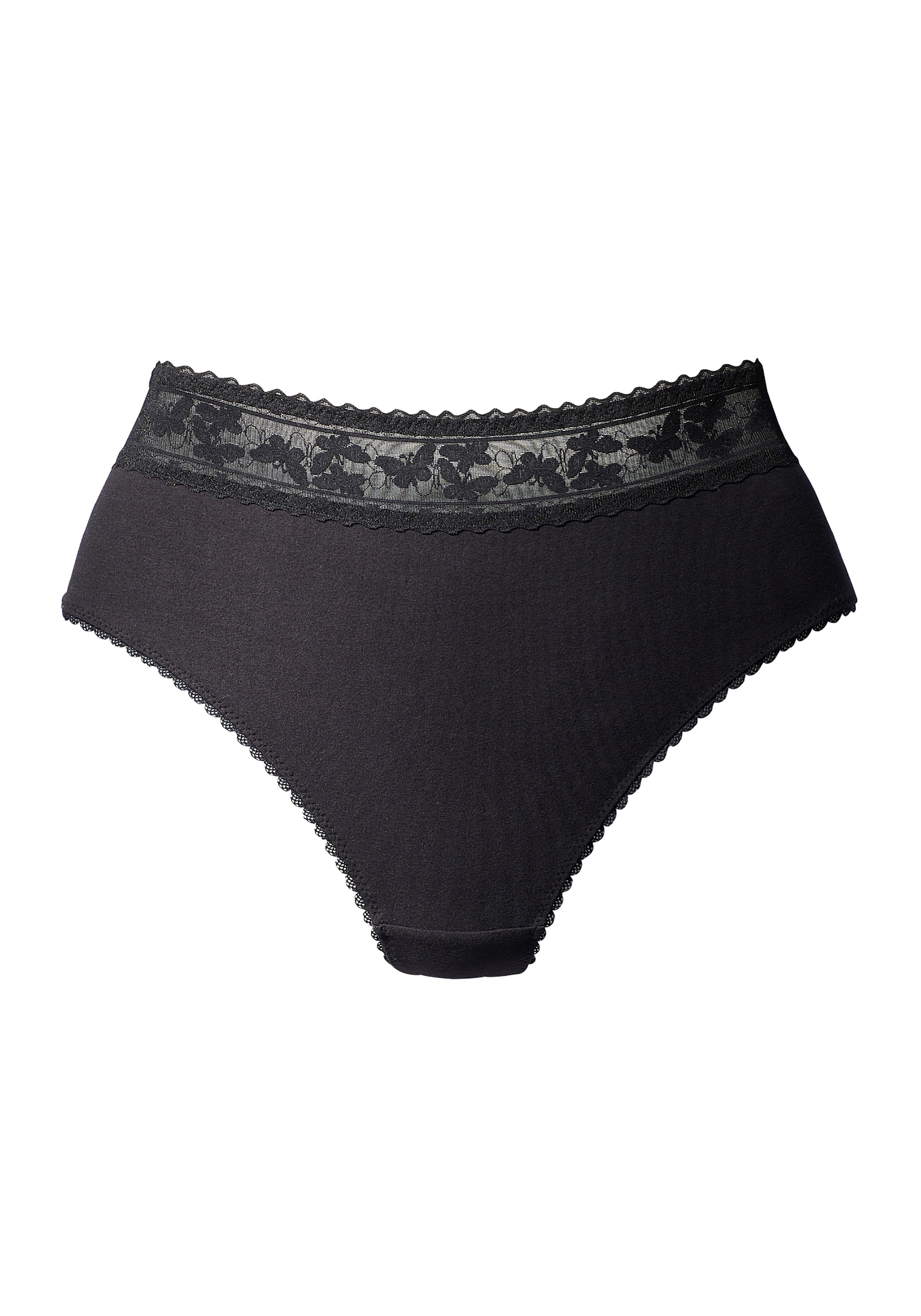 Nuance High-Waist-String, mit Bund aus feiner Spitze