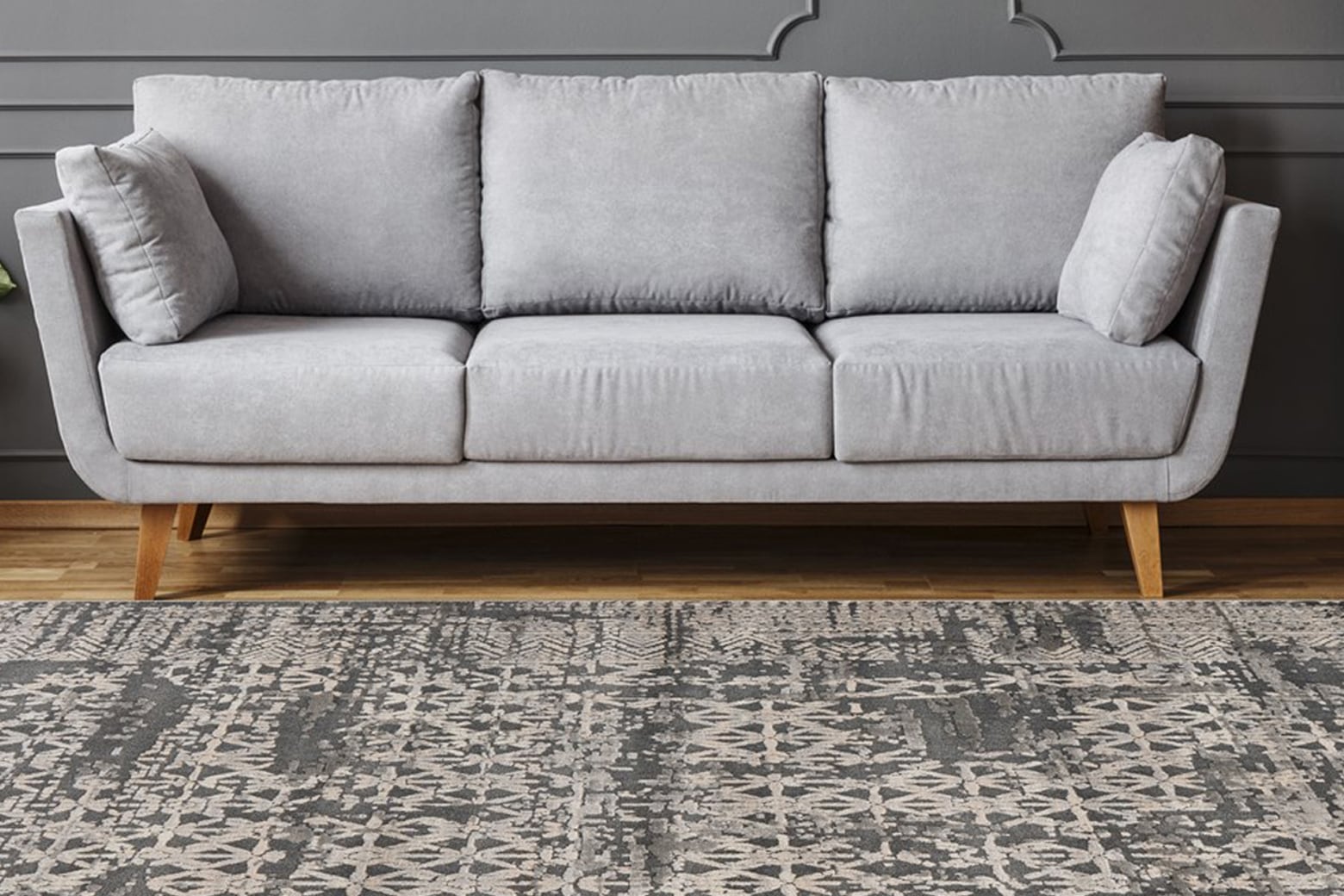 Teppich KAYOOM "Adeon 300", grau, B:80cm H:13mm L:150cm, Polypropylen, Teppiche, Teppich