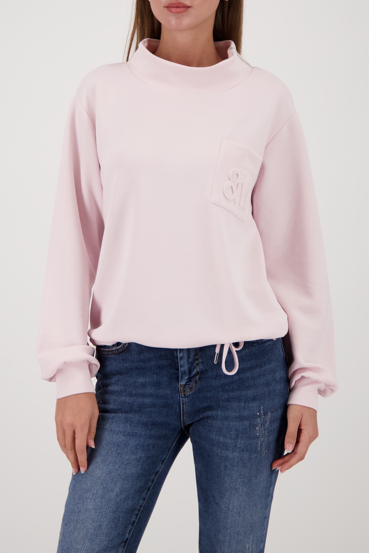 Monari Sweatshirt "Sweatshirt Basic Schmuckdetail", Regular fit mit Stehkra günstig online kaufen