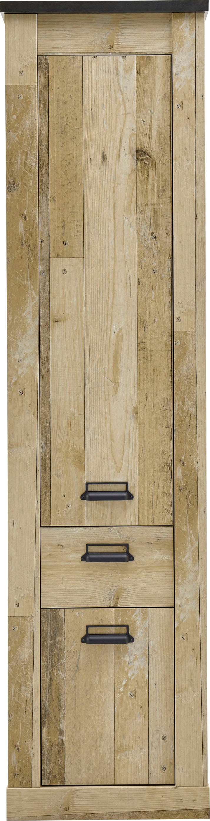 Home affaire Stauraumschrank »SHERWOOD«, in modernem Holz Dekor, mit Apothekergriffen aus Metall, Höhe 201 cm
