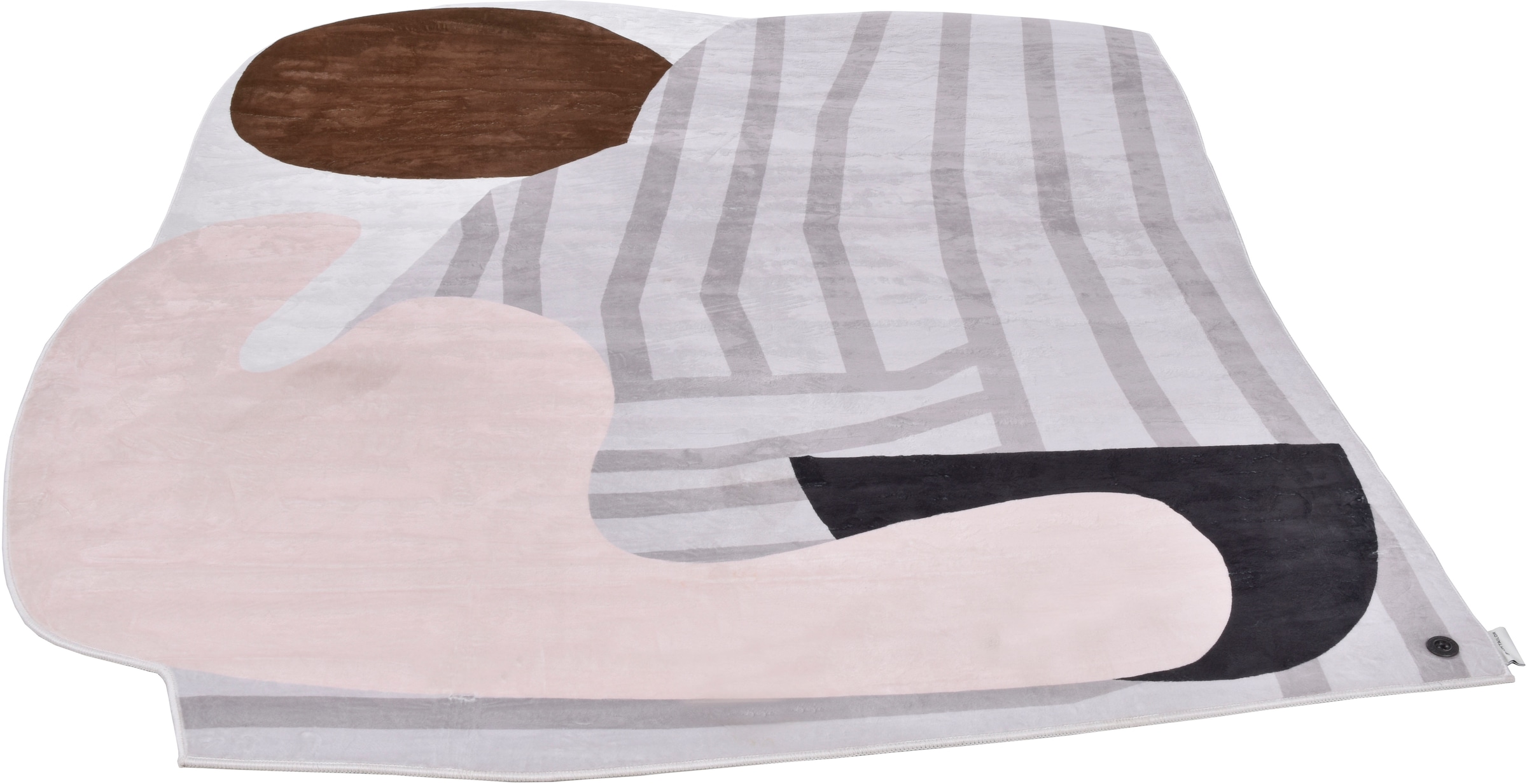 Teppich TOM TAILOR HOME "Shapes - SEVEN", grau, B:153cm H:5mm L:200cm, Polyester, Teppiche, Teppich, Kurzflor, bedruckt, modernes Design
